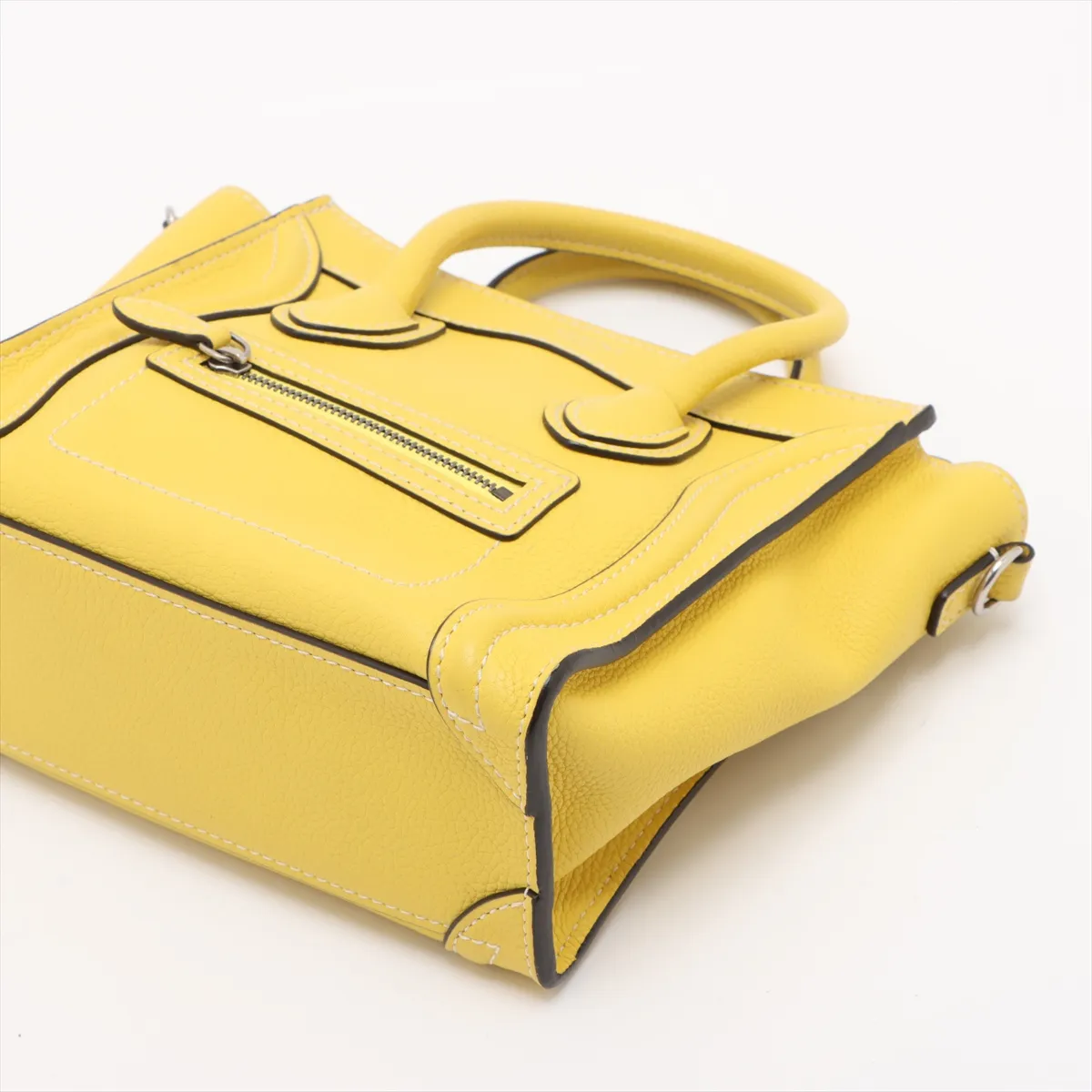 Luggage Nano Shopper Leather 2WAY Handbag Yellow — view 3