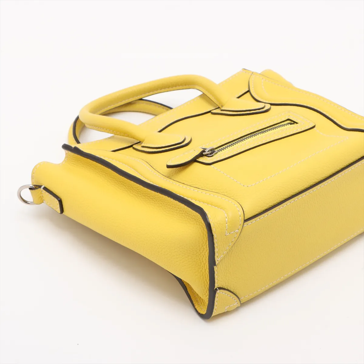 Luggage Nano Shopper Leather 2WAY Handbag Yellow — view 4
