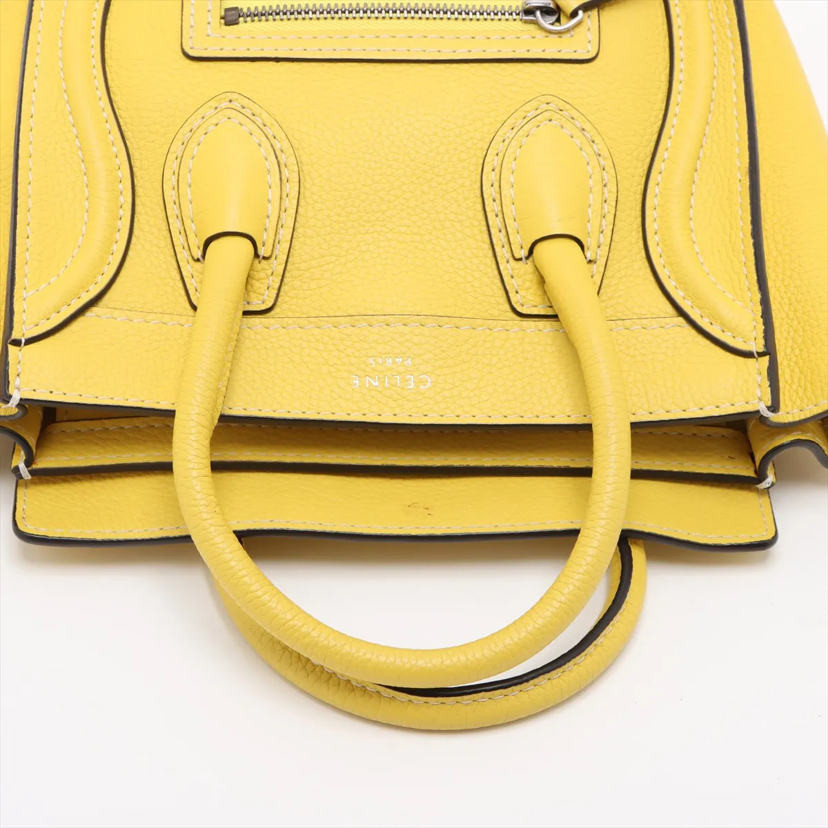 Luggage Nano Shopper Leather 2WAY Handbag Yellow — view 5