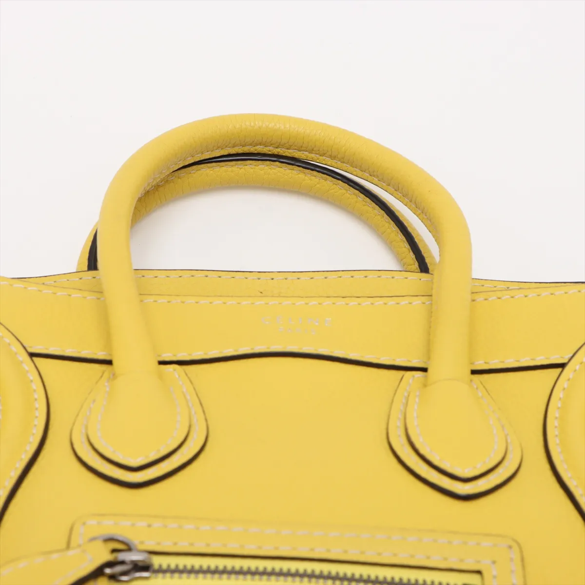 Luggage Nano Shopper Leather 2WAY Handbag Yellow — view 6