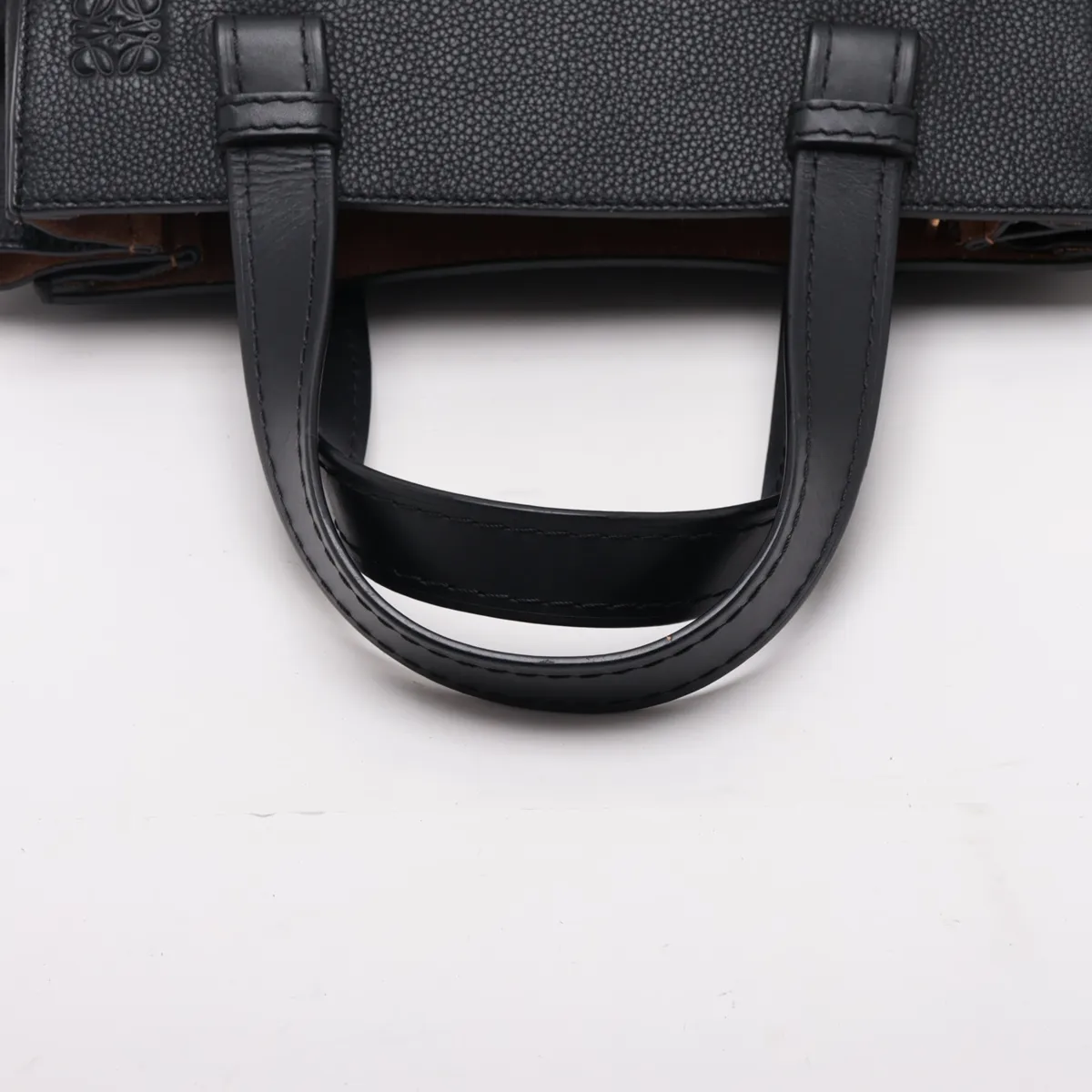 Gate Top Handle Leather 2-Way Handbag, Black — view 5