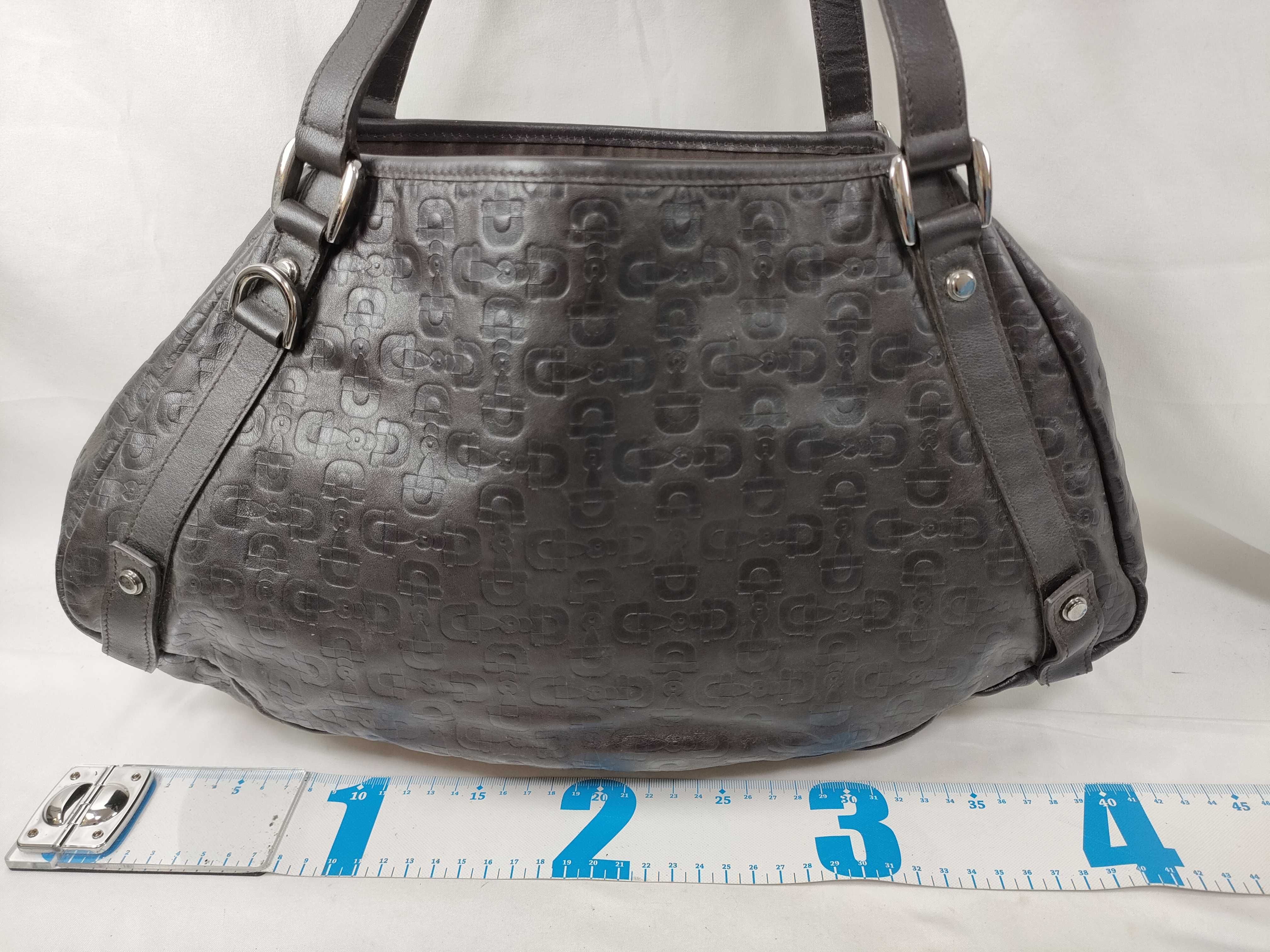 Black Leather Horsebit Shoulder Bag (Handbag) — view 2