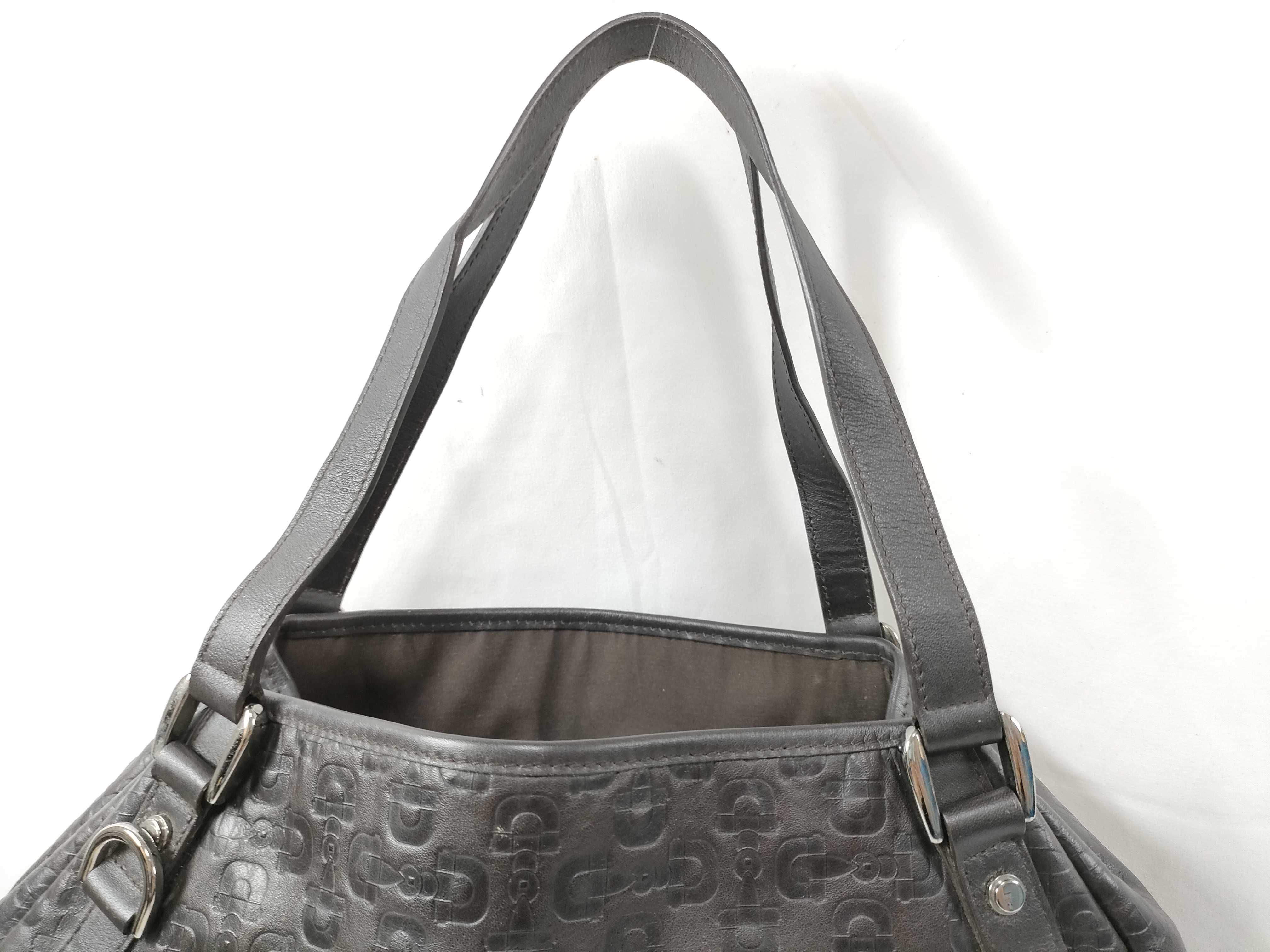 Black Leather Horsebit Shoulder Bag (Handbag) — view 3