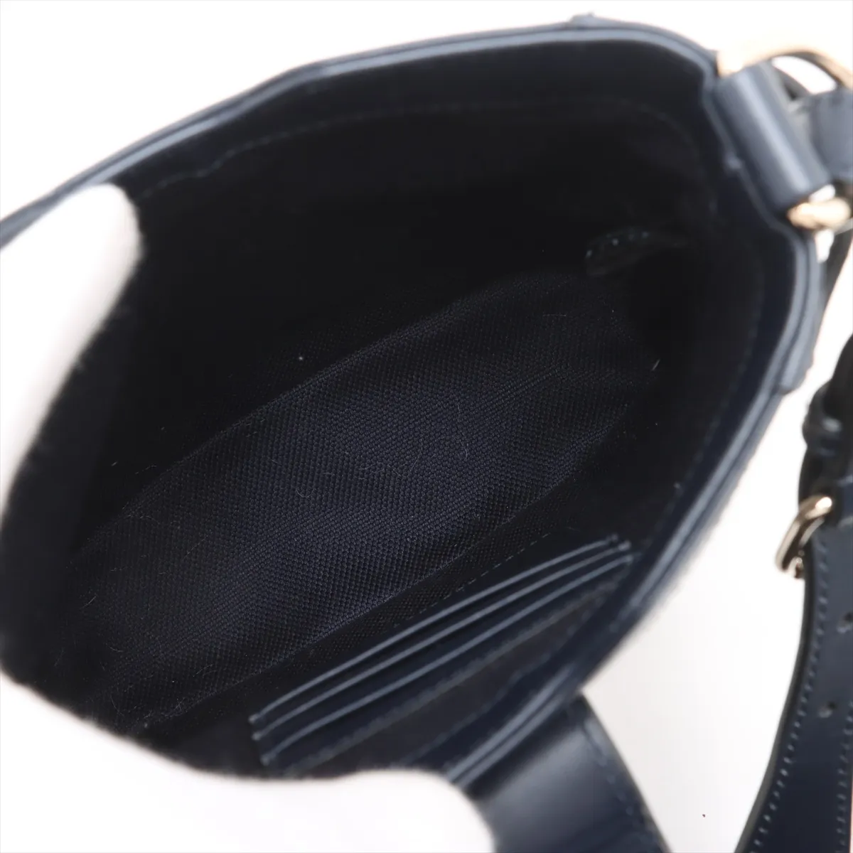 GG Canvas Mini Bucket Bag Canvas x Leather Shoulder Bag Navy 782919 — view 6