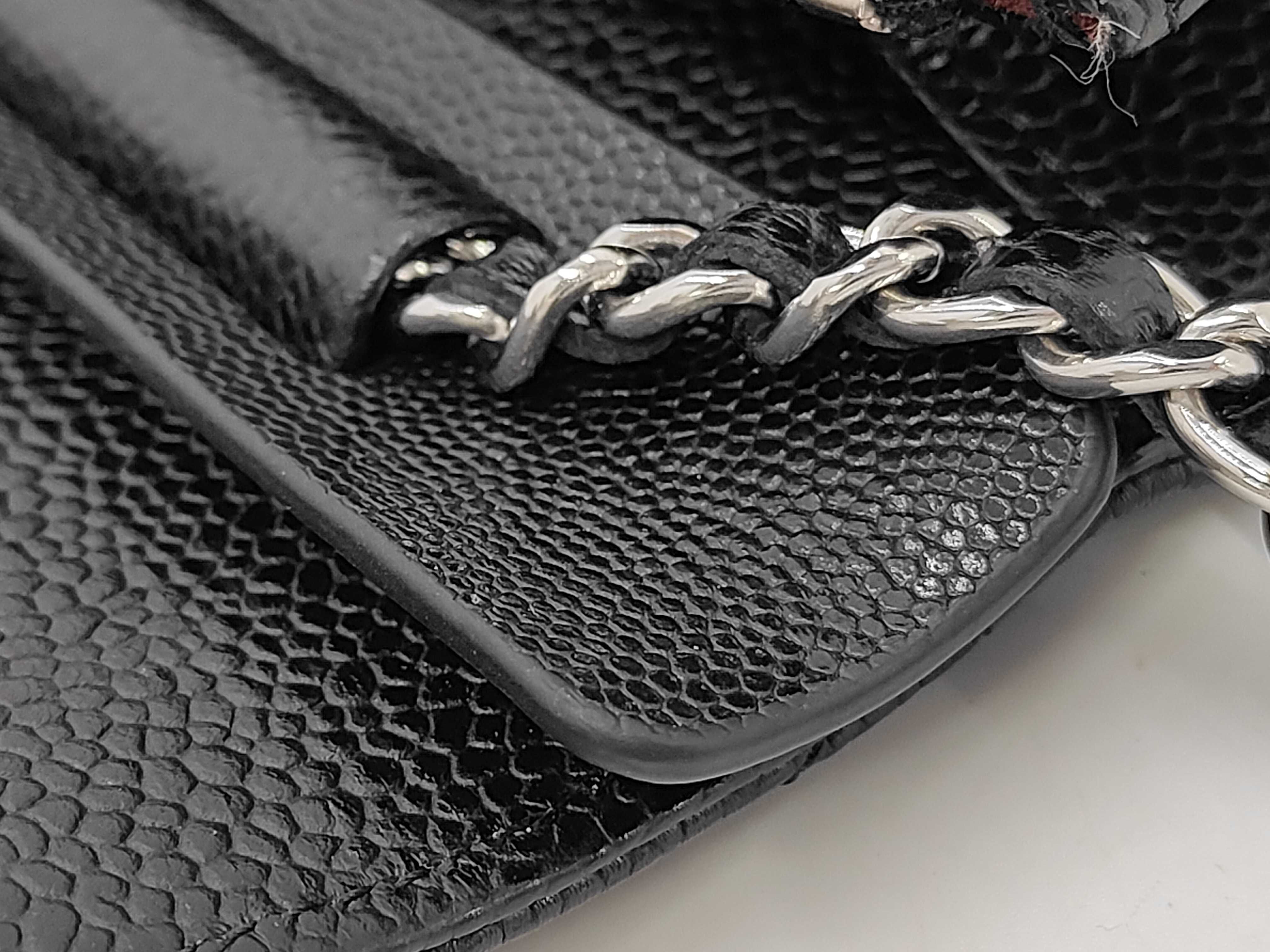 Chain Wallet Matelassé Caviar Skin Shoulder Bag — view 9