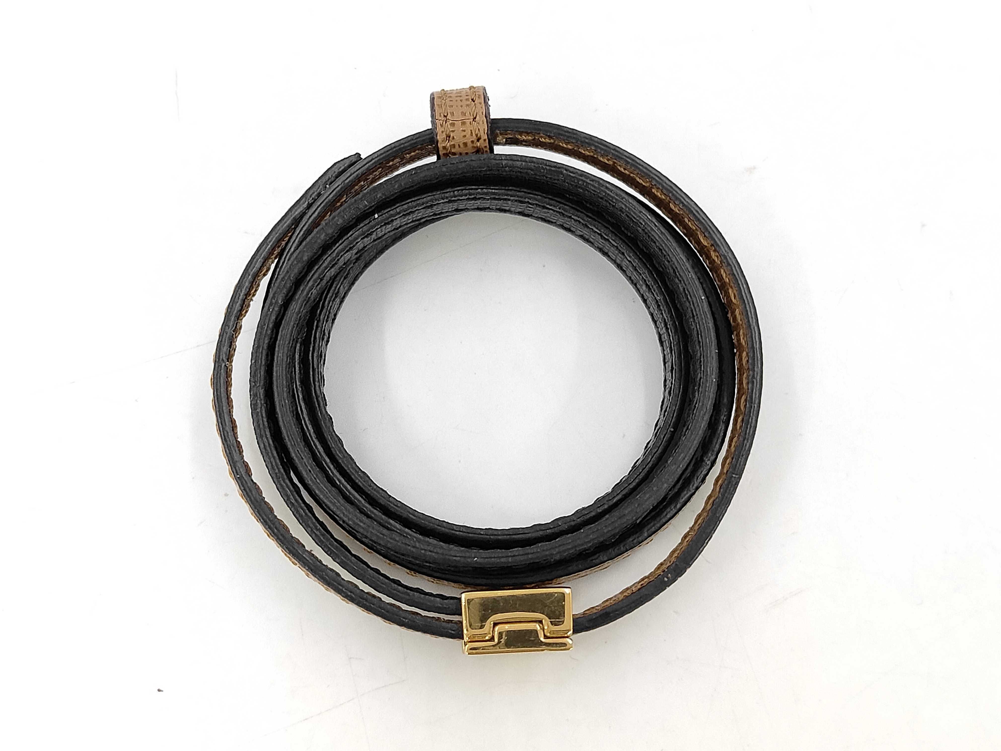 choker bracelet, leather, brown, bracelet/bangle — view 2