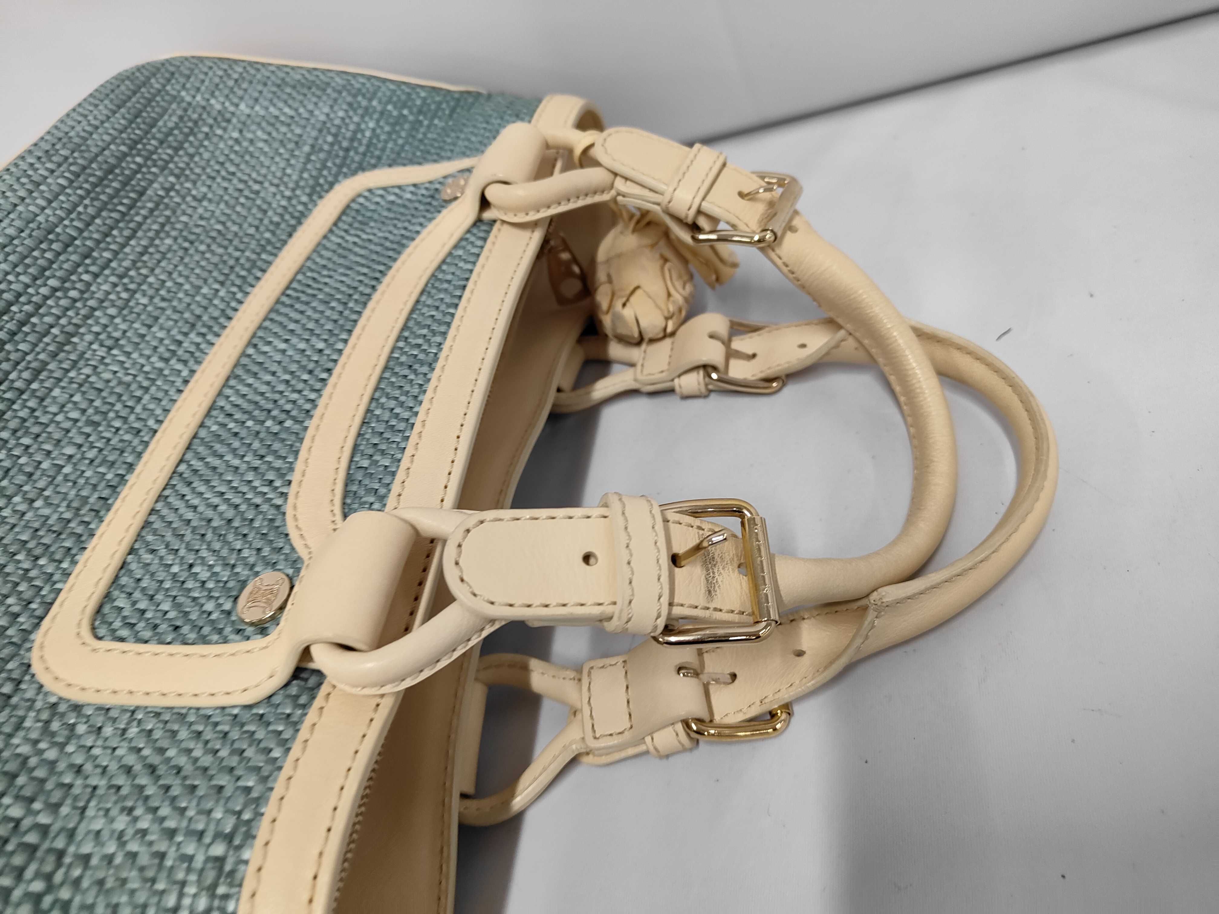 Boogie Bag Handbag, Raffia Leather, Triomphe Flower Charm Handbag — view 5