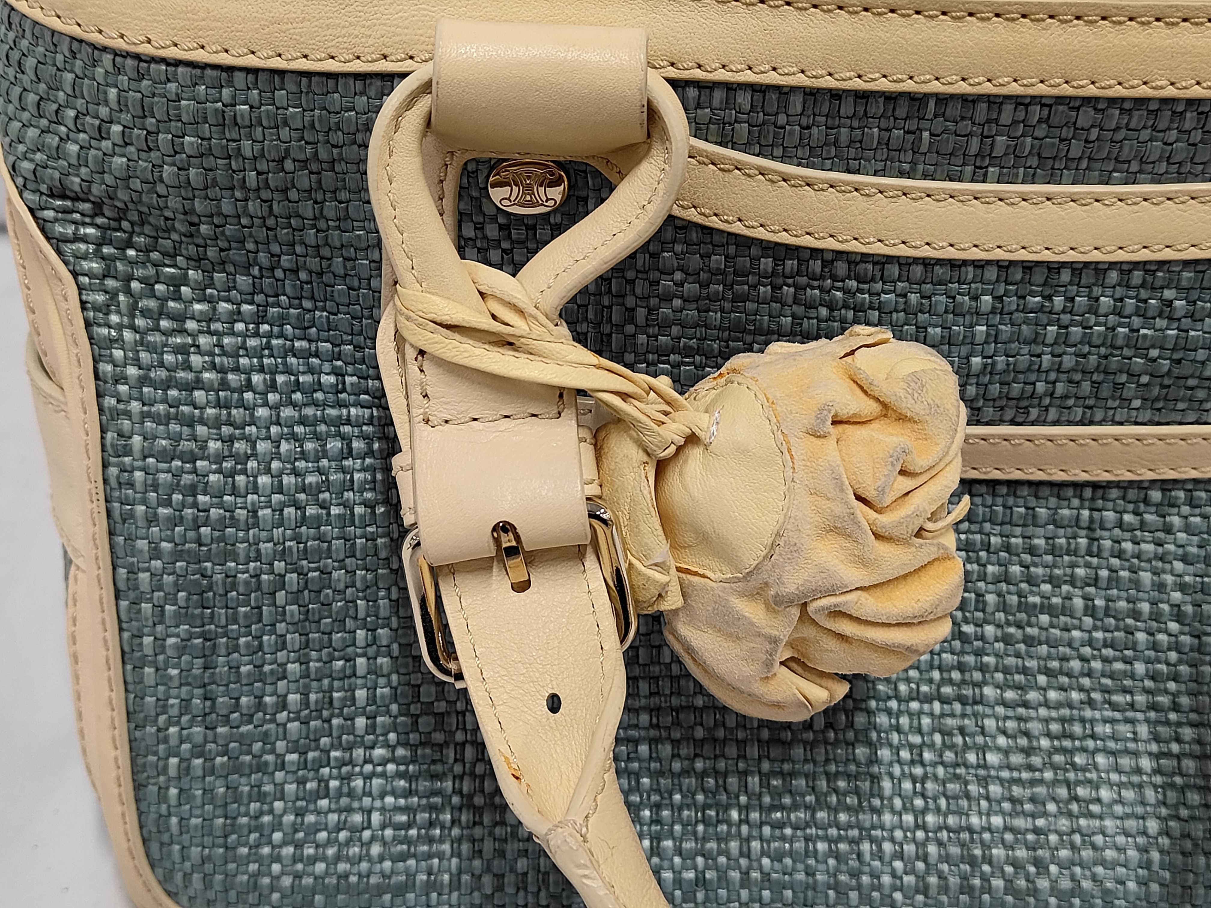 Boogie Bag Handbag, Raffia Leather, Triomphe Flower Charm Handbag — view 8
