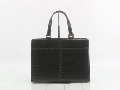 Embossed crocodile handbag