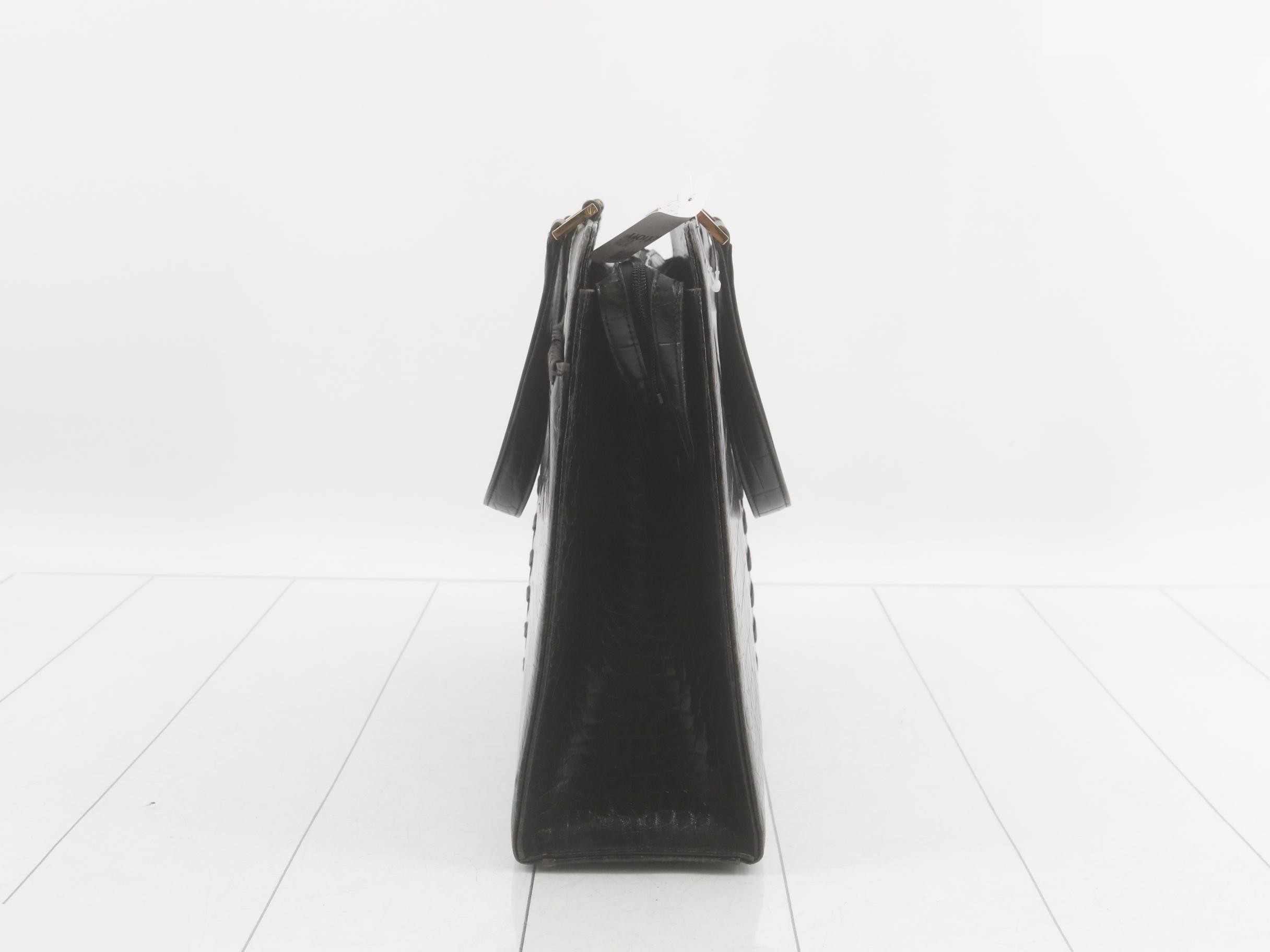 Embossed crocodile handbag — view 3