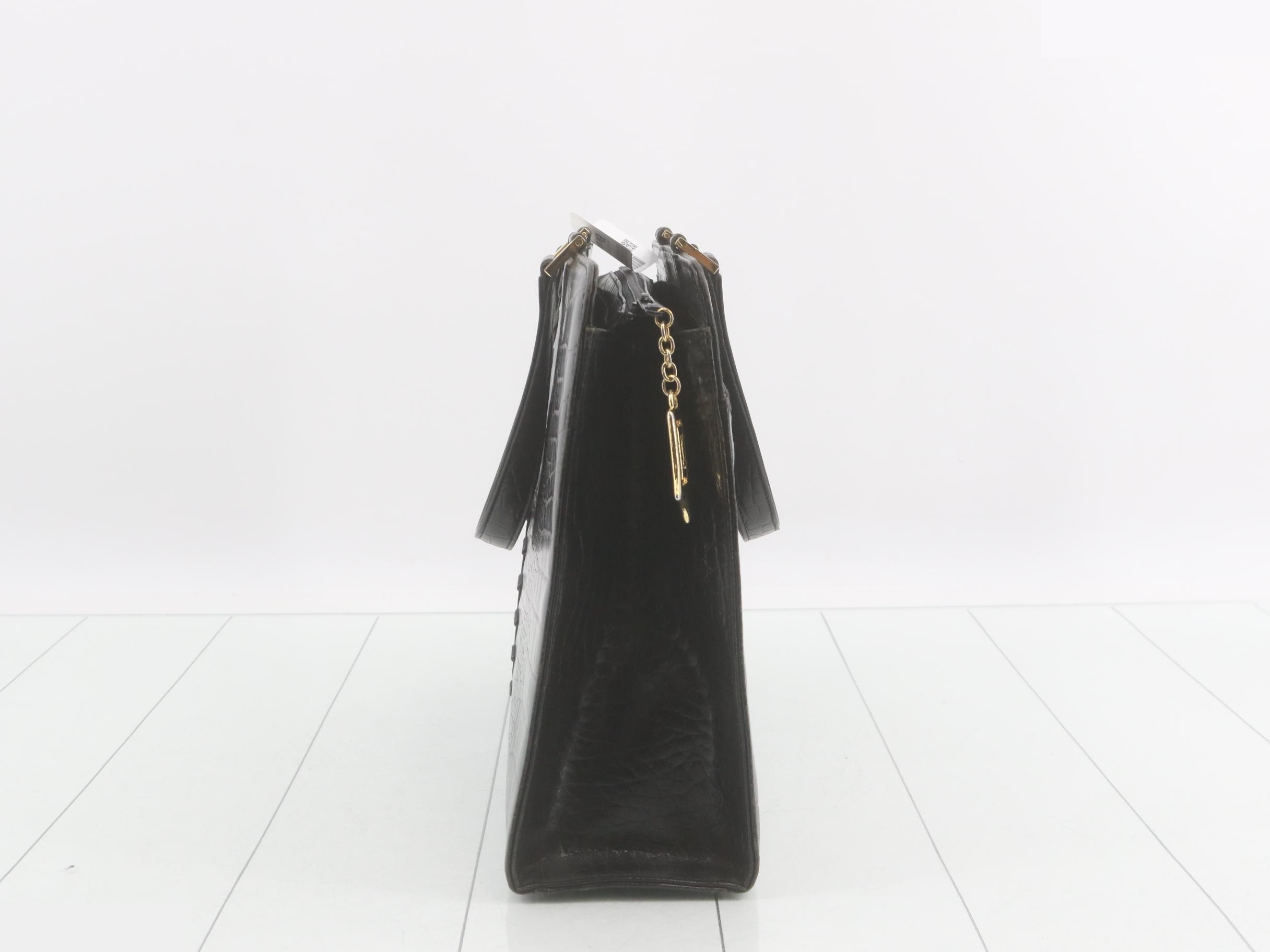 Embossed crocodile handbag — view 4