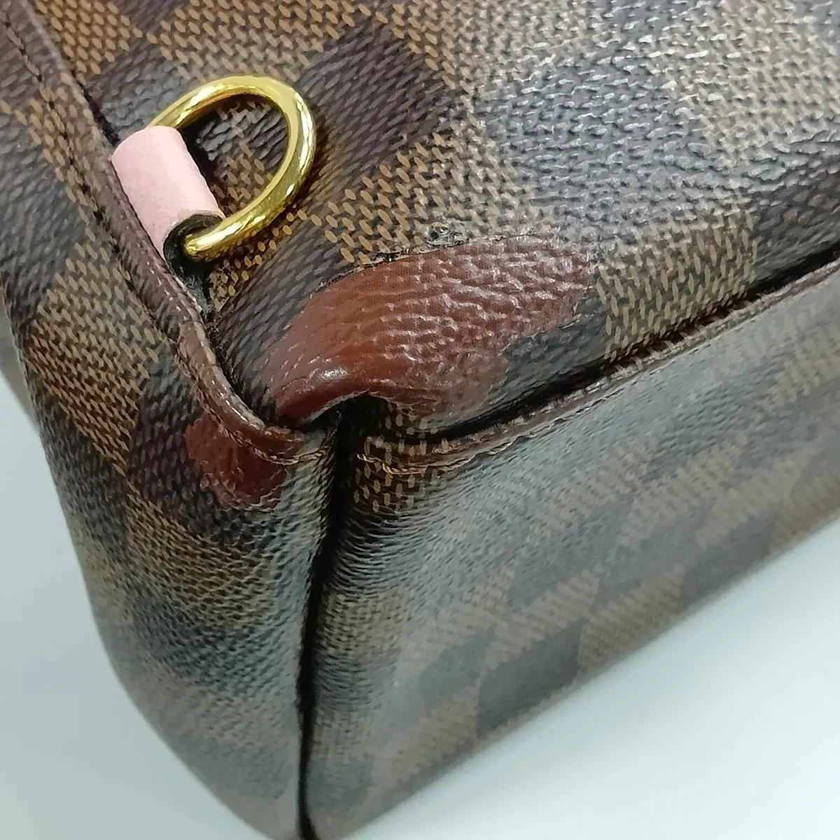 Damier Clapton Backpack N42262 SR1158 Brown x Pink (RFID detected) — view 11