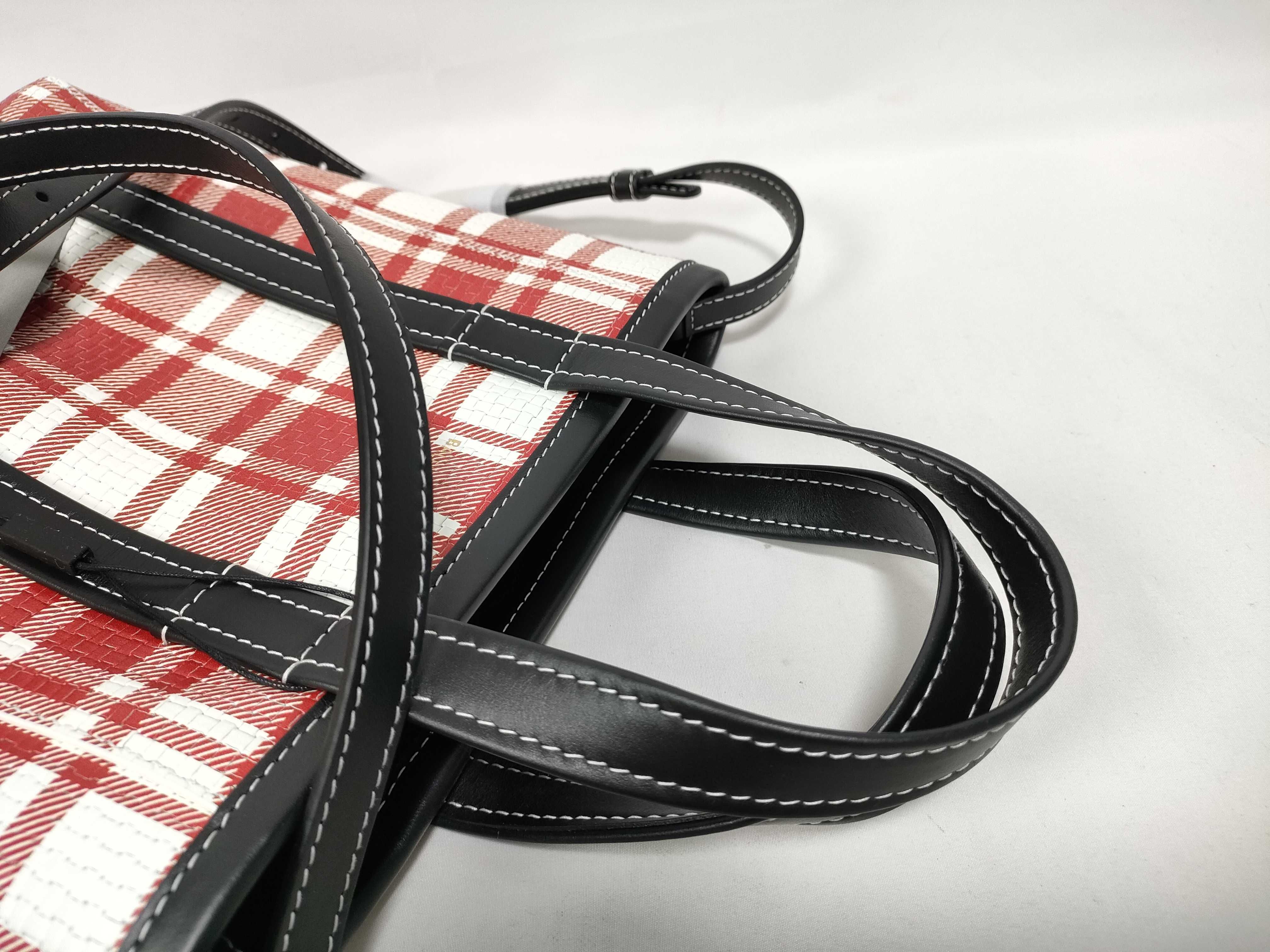 Leather 2-Way Handbag Black x Red 672983 Handbag — view 7