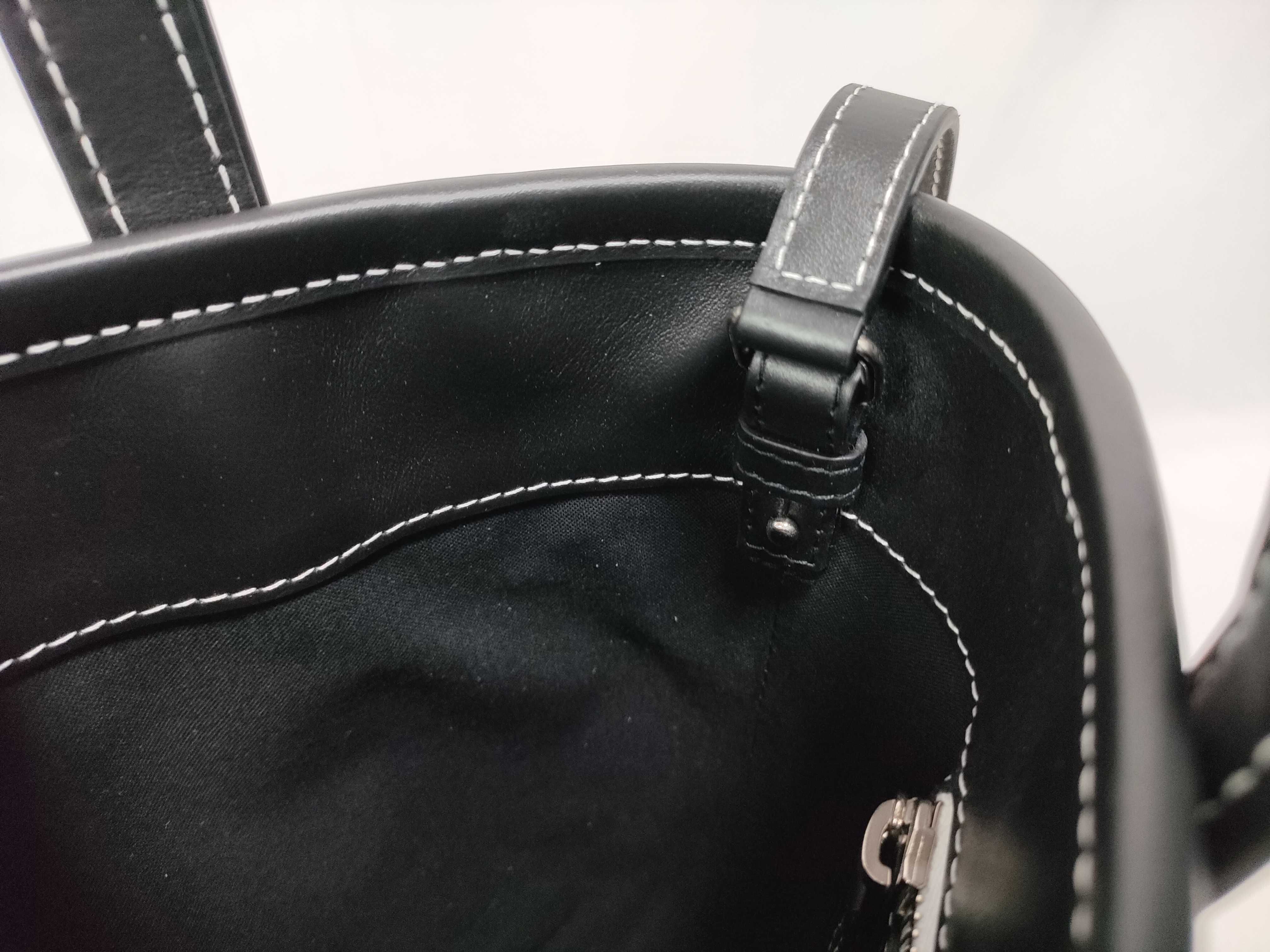 Leather 2-Way Handbag Black x Red 672983 Handbag — view 9