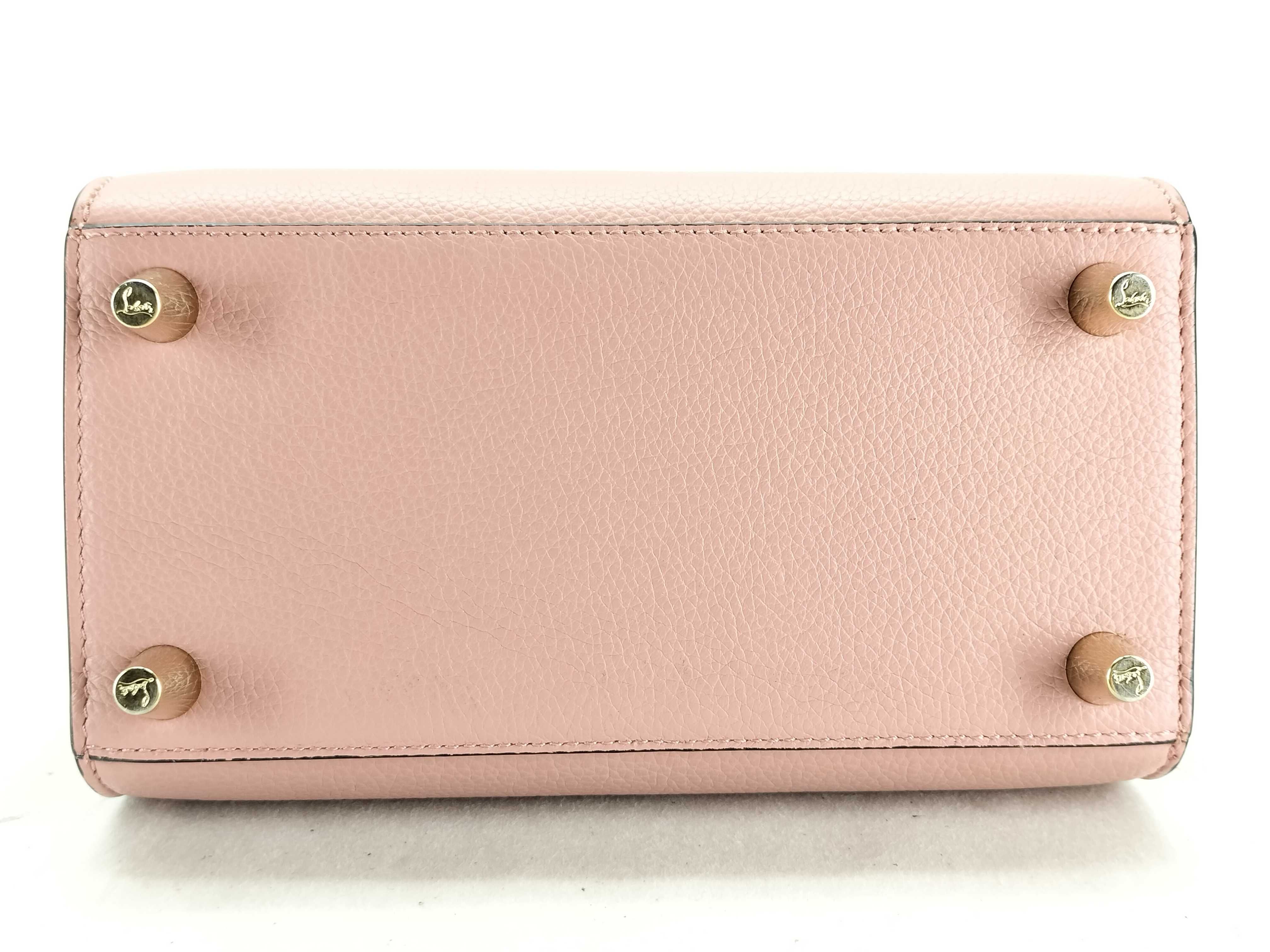 Spike Stud Paloma Mini Leather x Patent Leather 2-Way Handbag Pink Handbag — view 8