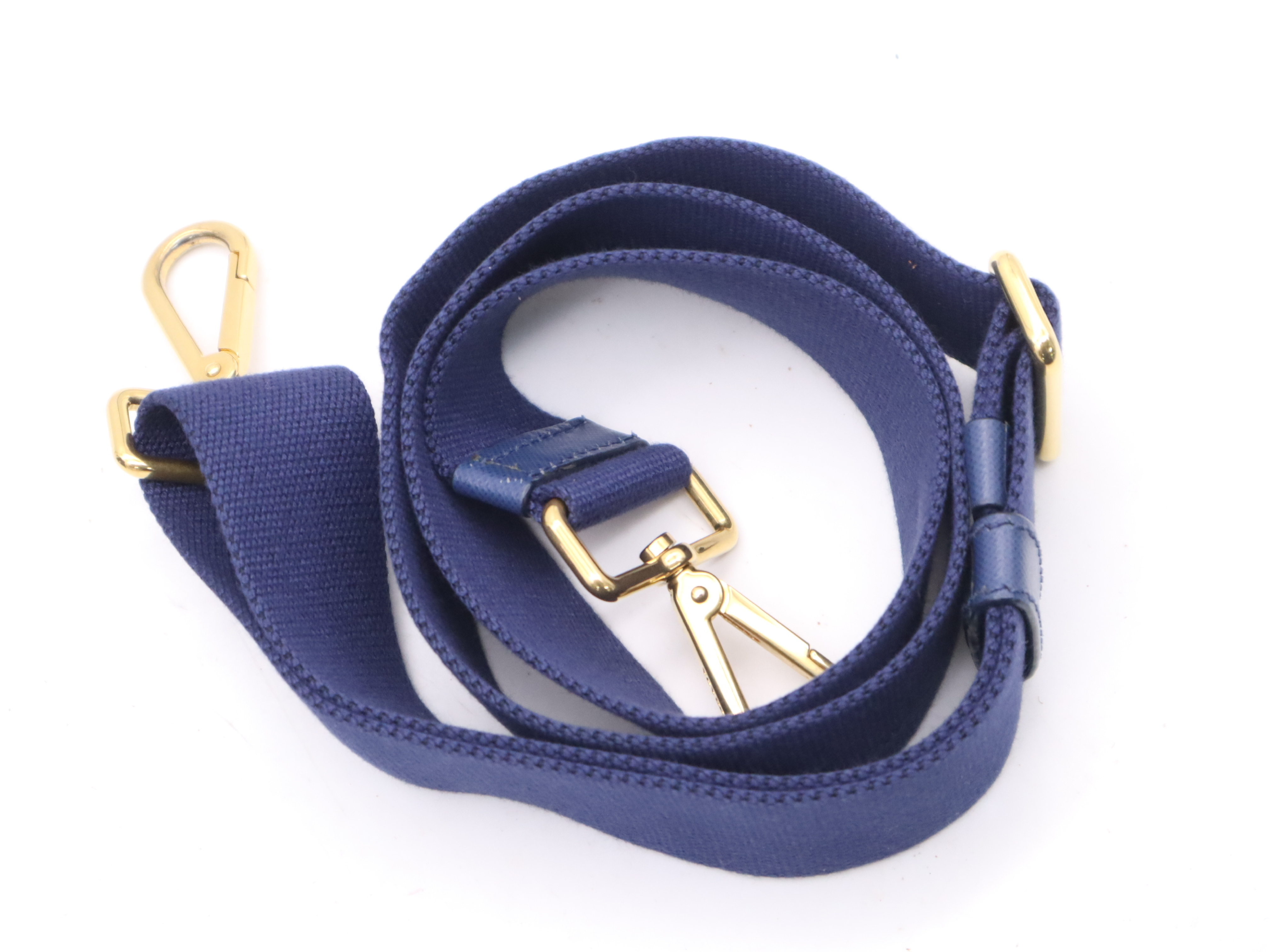 Denim Canapa Tote Mini, Blue, Gold Hardware, with Shoulder Strap, Handbag — view 12