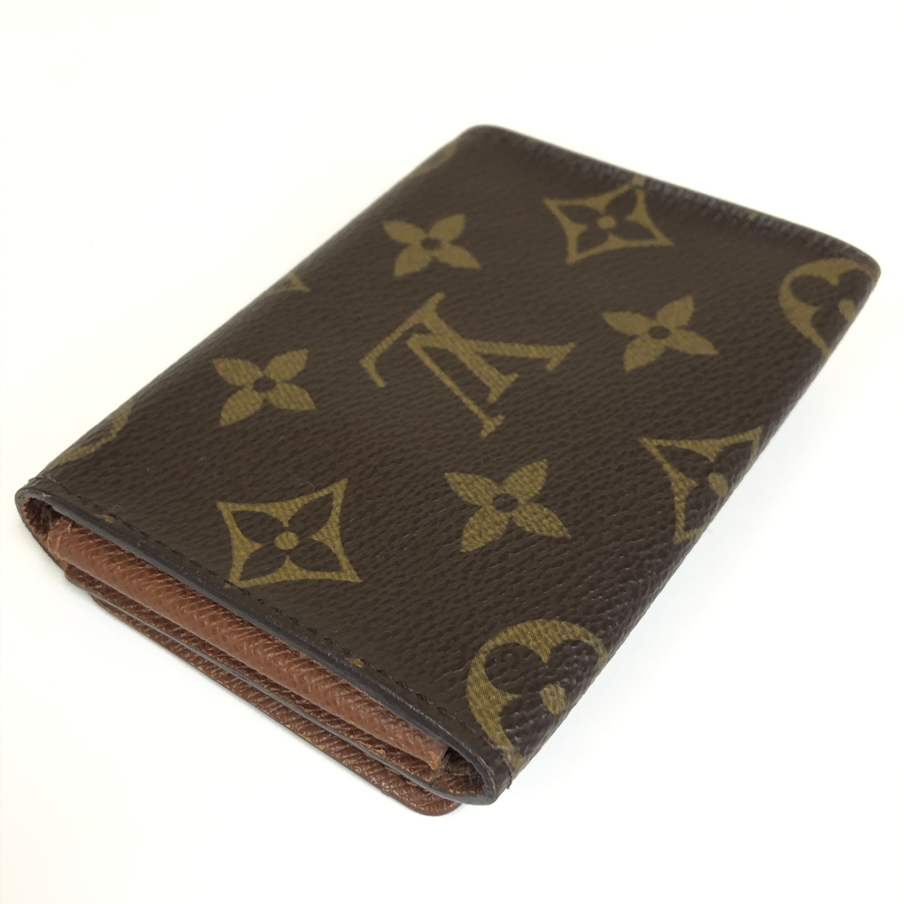 No stickiness Louis Vuitton Monogram Enveloppe Carte de Visite M62920 Card Case AS0011 Business Card Holder Pass Case Made in Spain Box Card Case — view 7