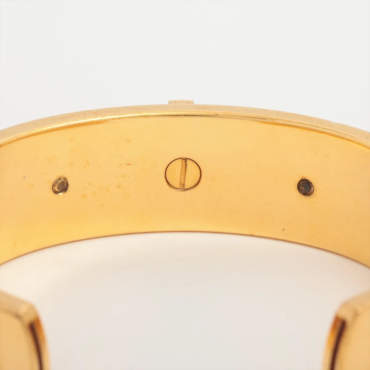 Kelly Bangle, GP x Leather, Gold x Brown. Shows — view 4