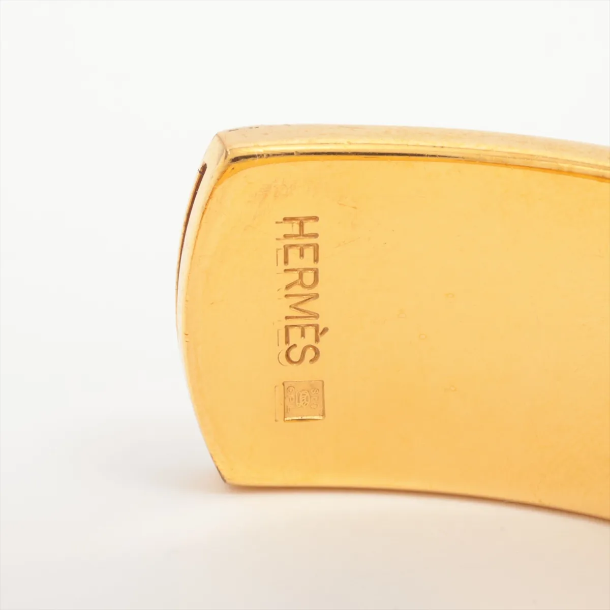 Kelly Bangle, GP x Leather, Gold x Brown. Shows — view 5