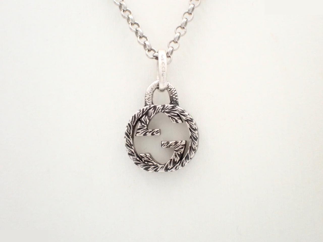 Interlocking G Necklace, 925 Sterling Silver, Approx. 7.2g, Chain Approx. 48cm