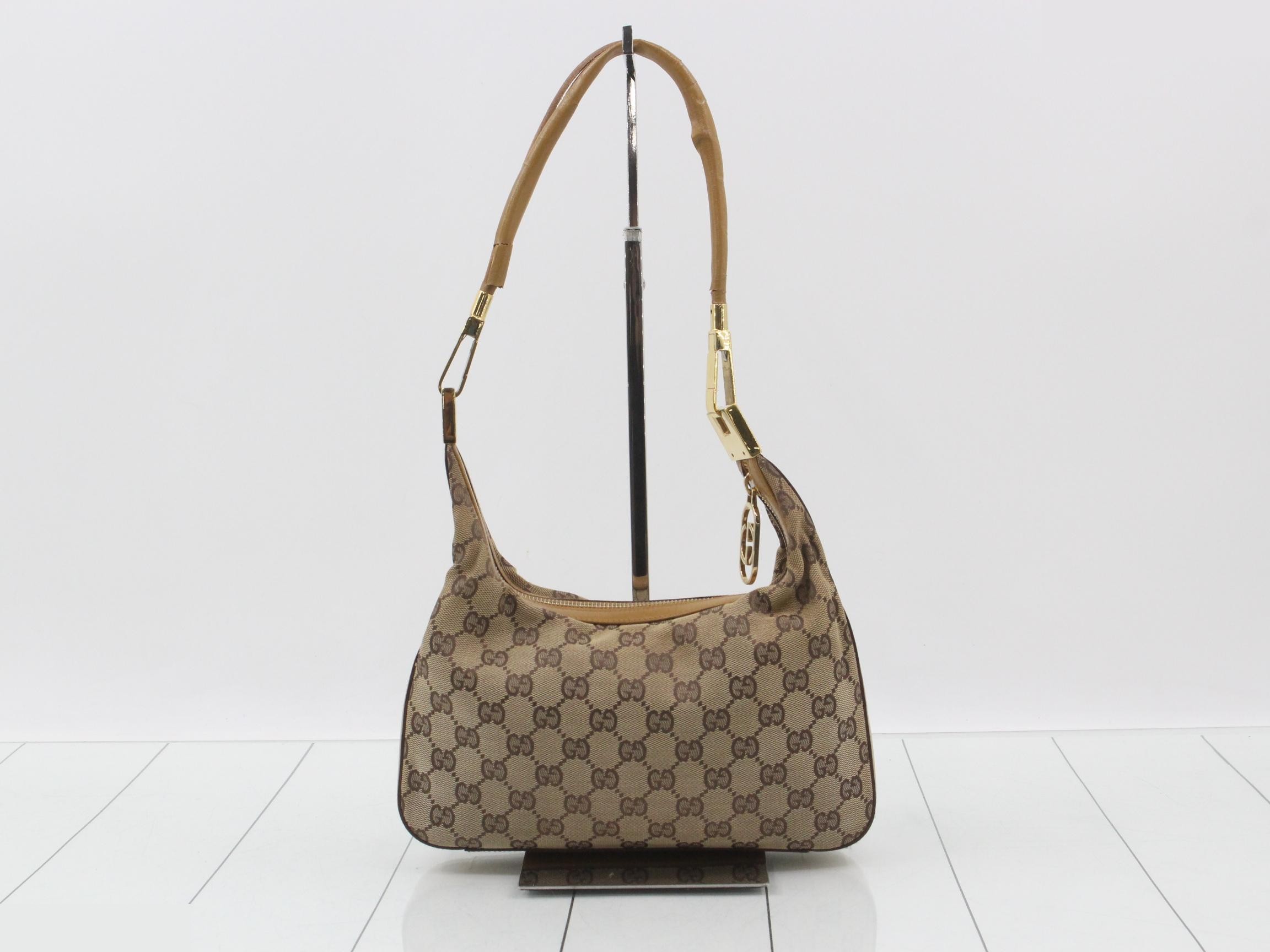 GG Canvas Leather One-Shoulder Bag — view 2