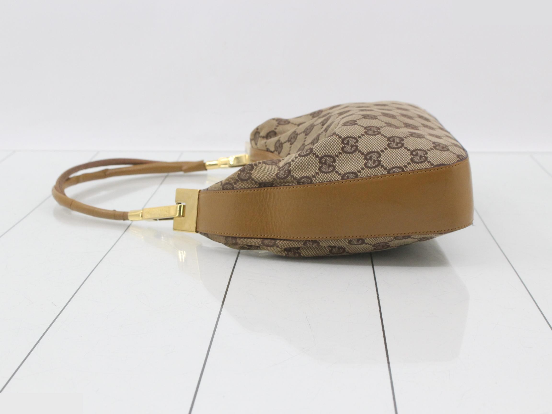 GG Canvas Leather One-Shoulder Bag — view 4