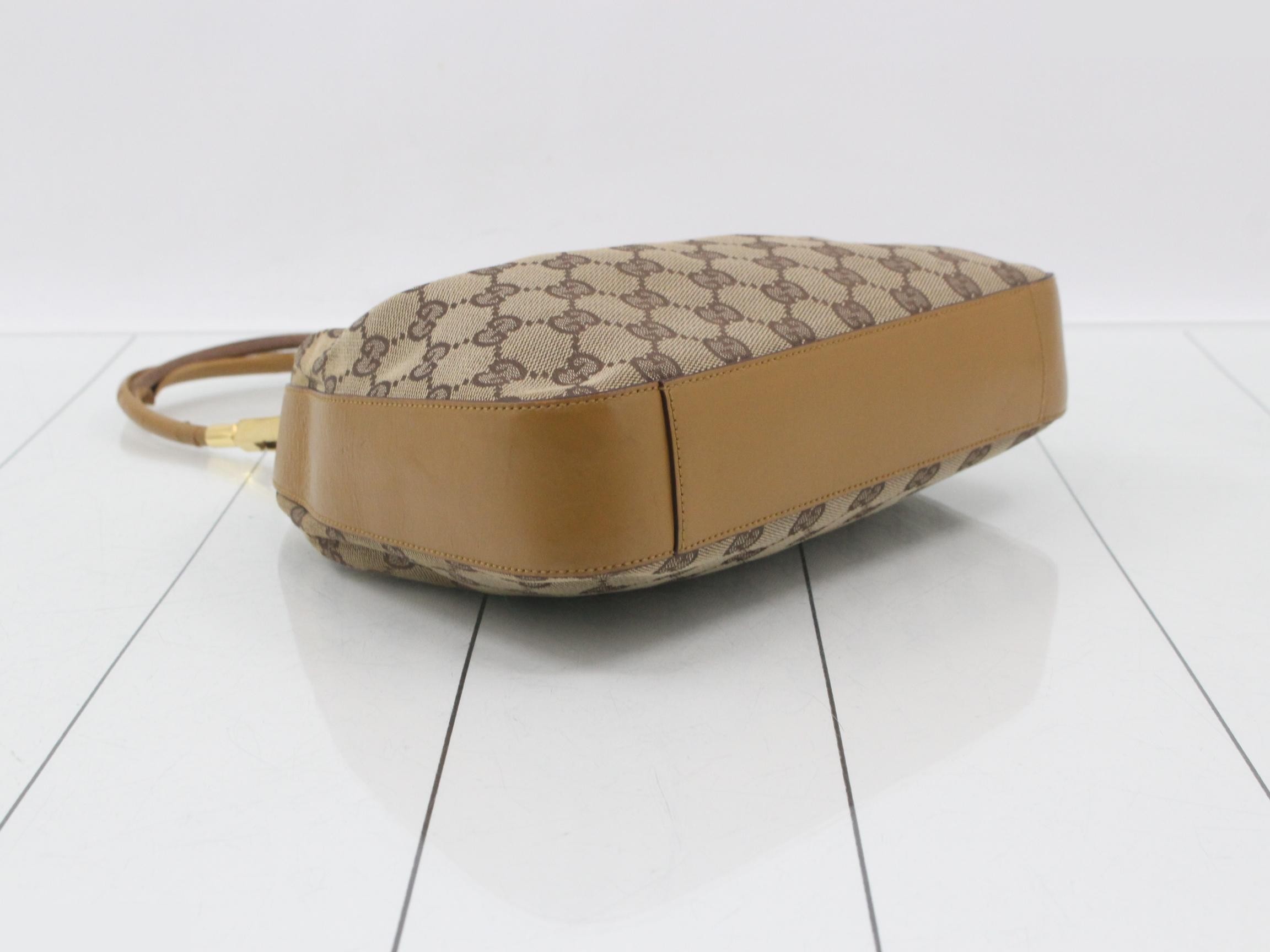 GG Canvas Leather One-Shoulder Bag — view 5
