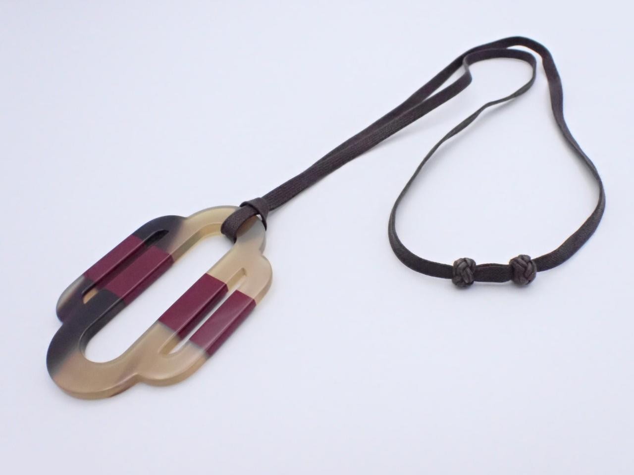 Attrage Necklace, Buffalo Horn, with Box and Storage Bag — view 3