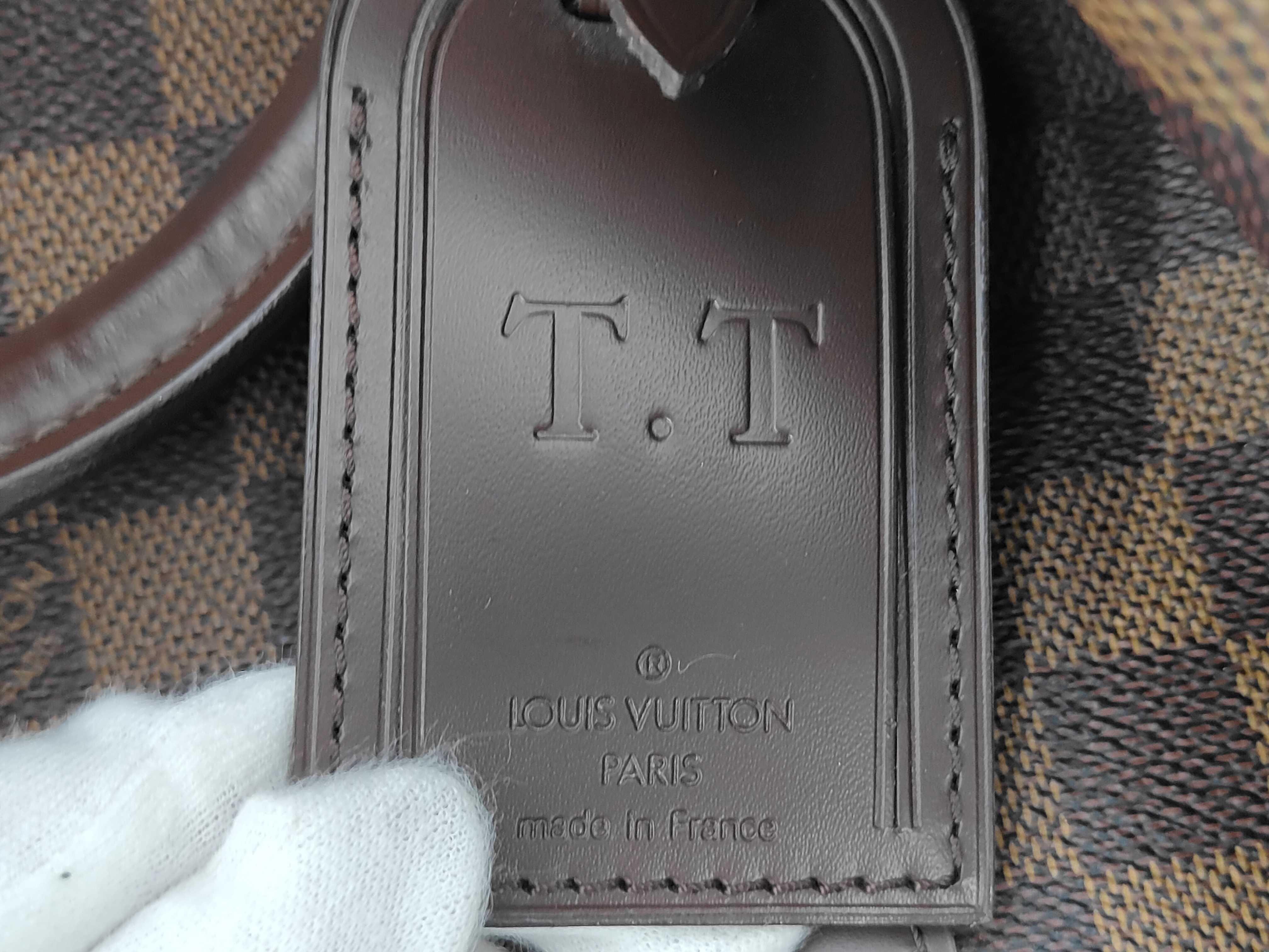 Damier N41414 Keepall Bandoulière 55 Boston Bag with Initials — view 12