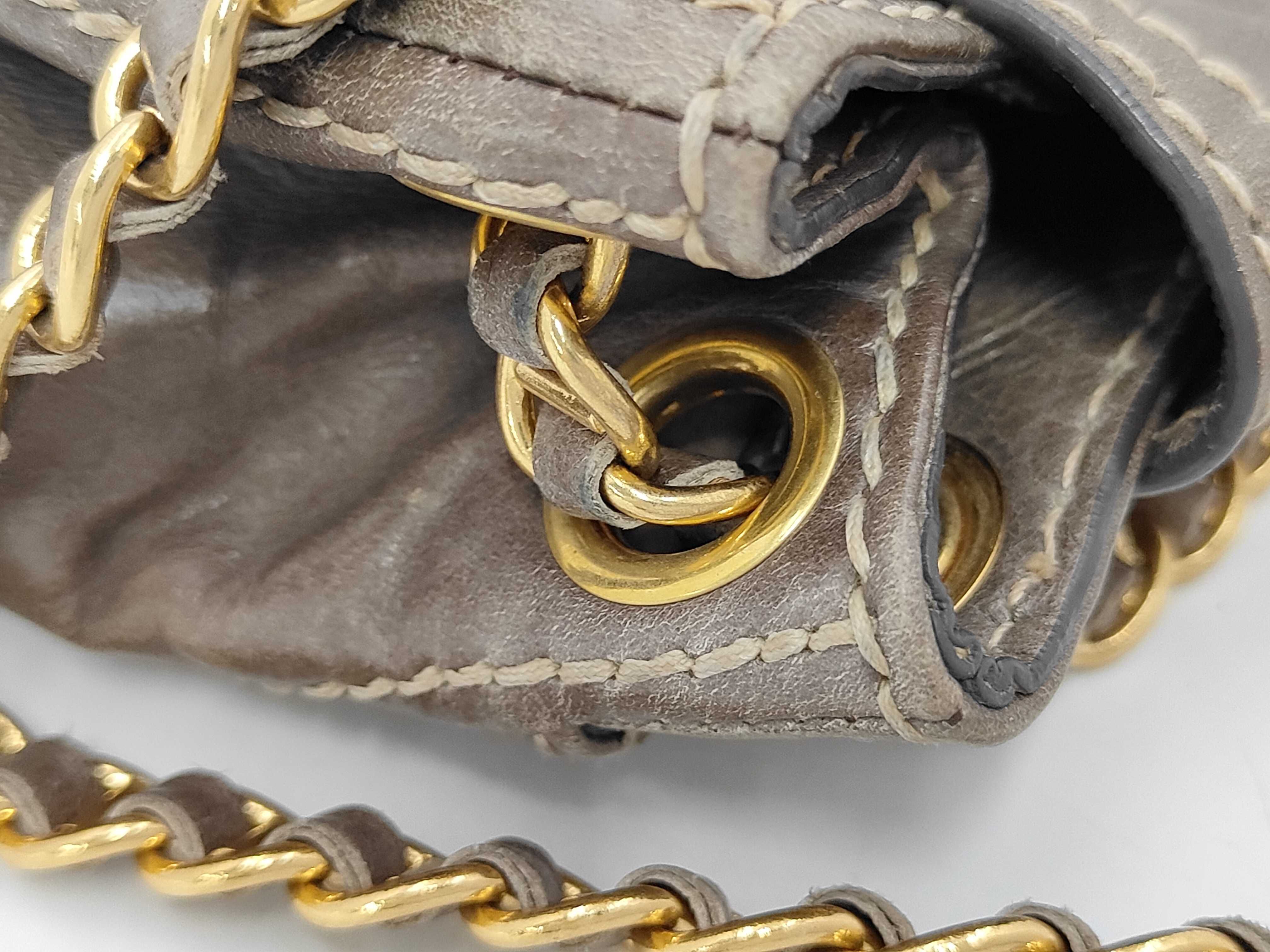 leather chain shoulder bag — view 5