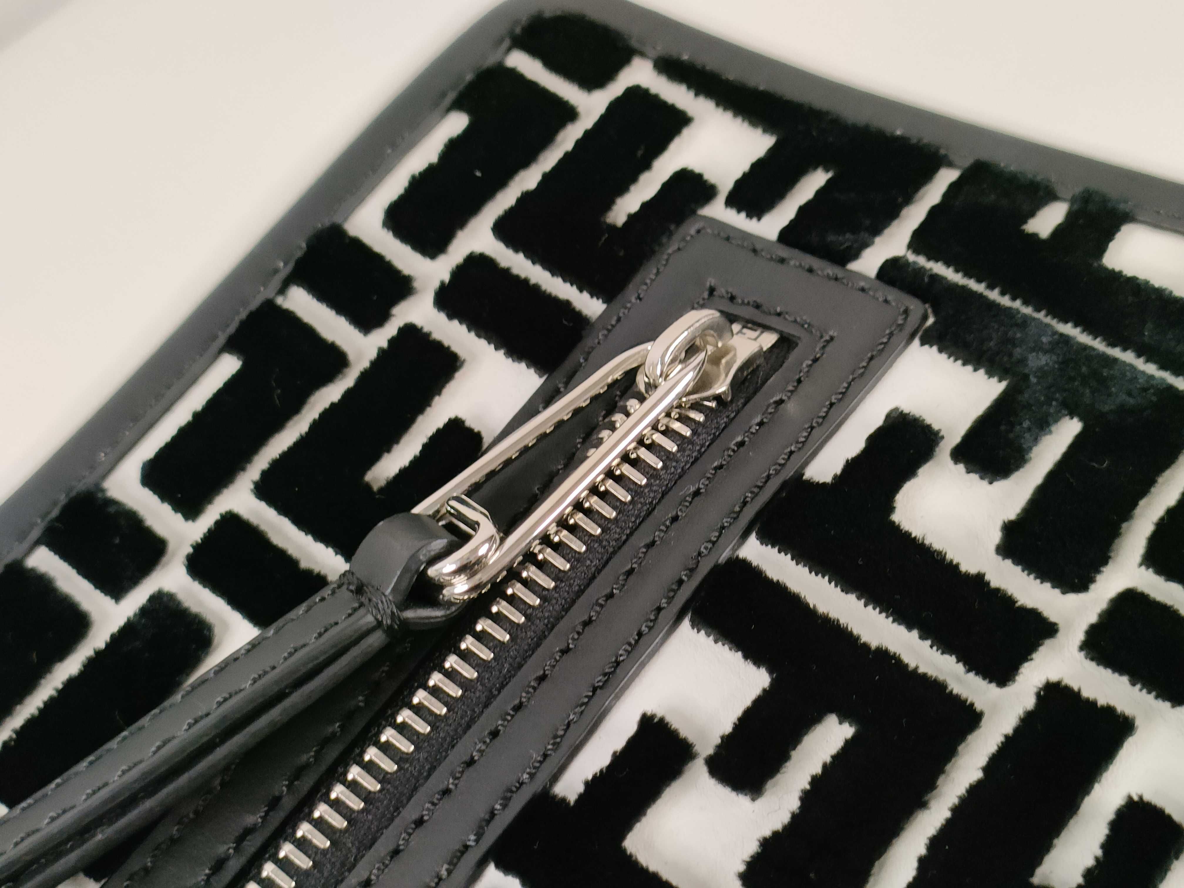 Runaway FF ​​Logo 2-Way Handbag 8BH343 White Black Accessories: Dust bag, Shoulder strap, Handbag — view 14
