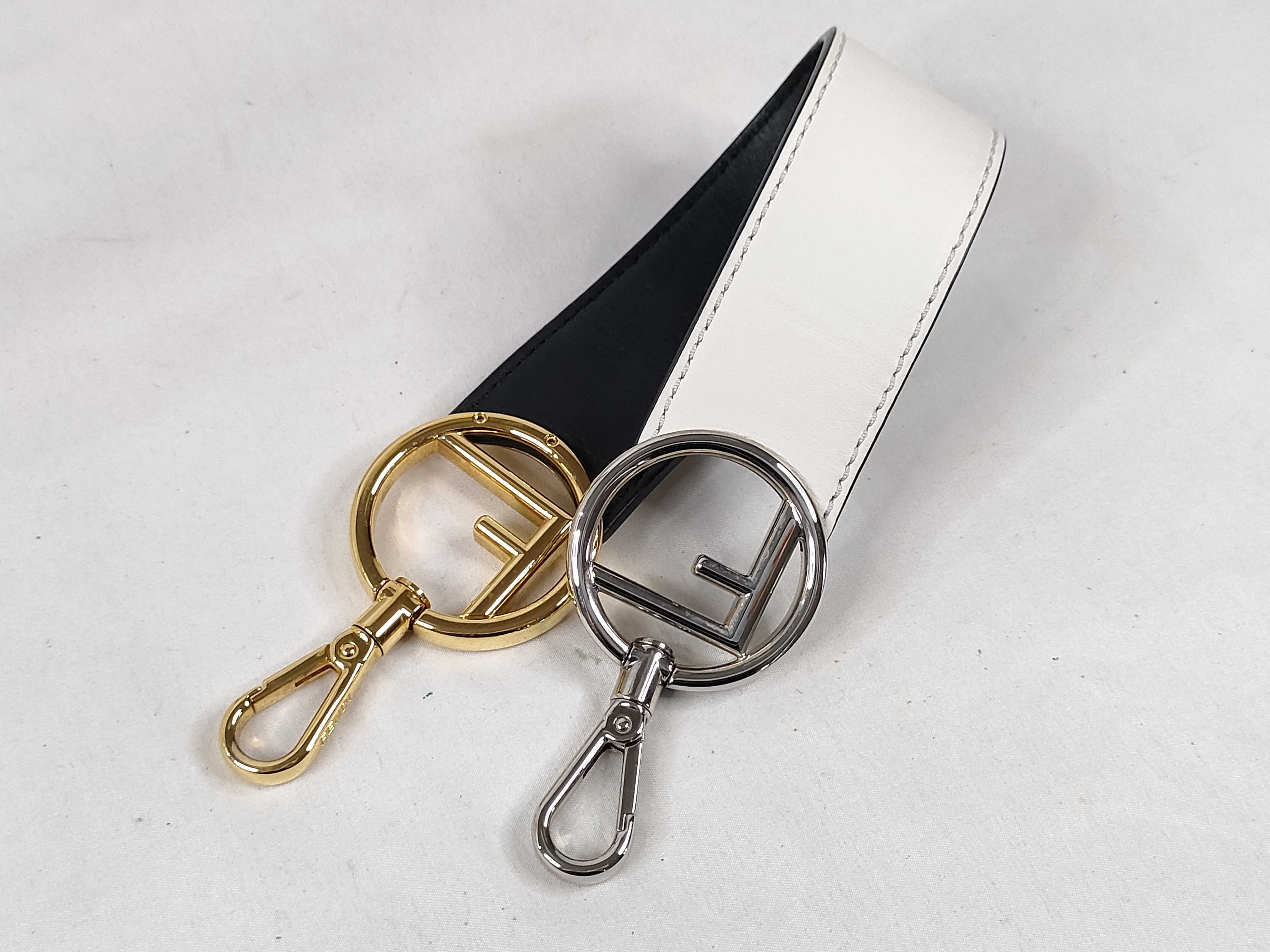Runaway FF ​​Logo 2-Way Handbag 8BH343 White Black Accessories: Dust bag, Shoulder strap, Handbag — view 6