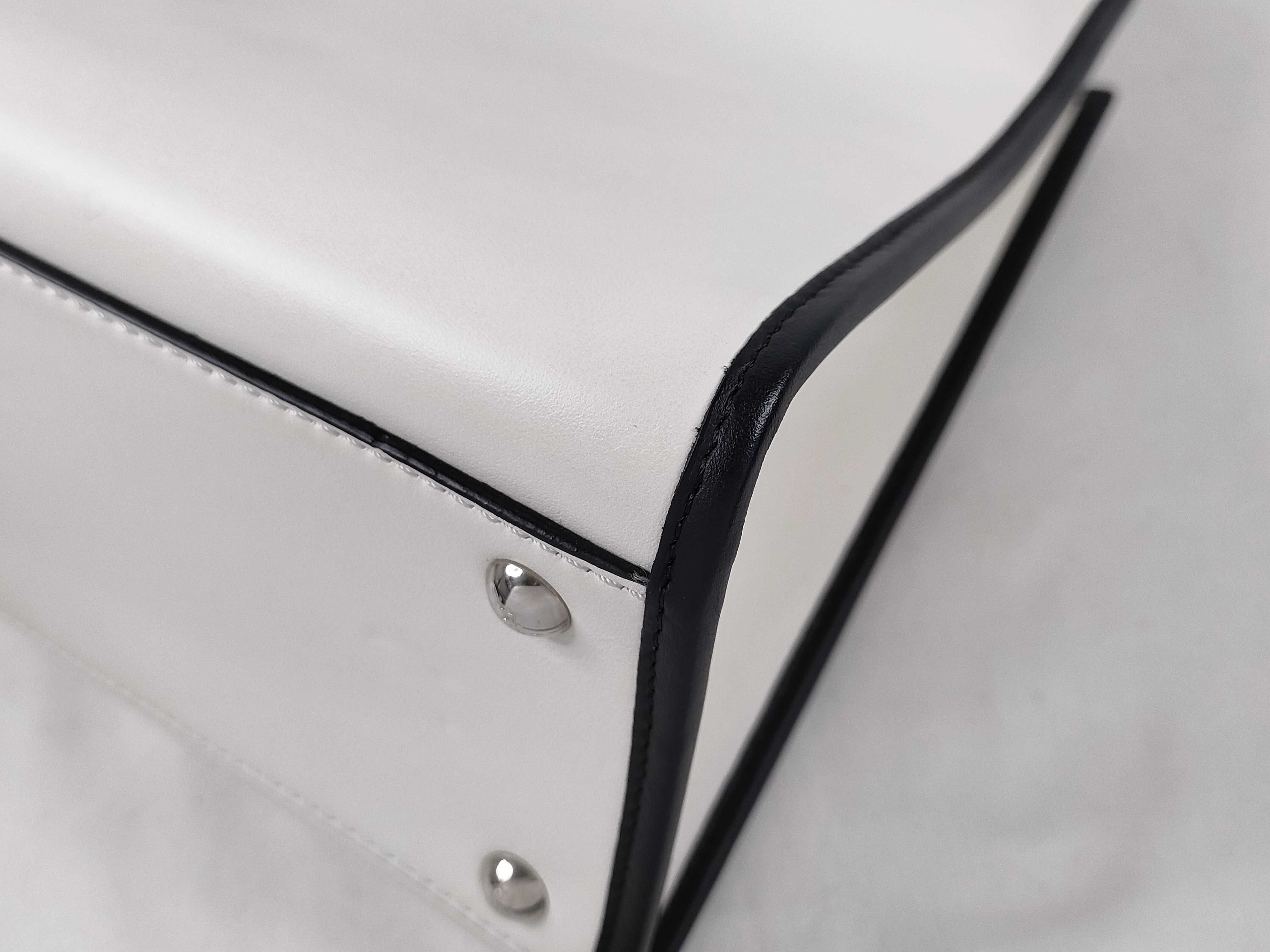 Runaway FF ​​Logo 2-Way Handbag 8BH343 White Black Accessories: Dust bag, Shoulder strap, Handbag — view 7