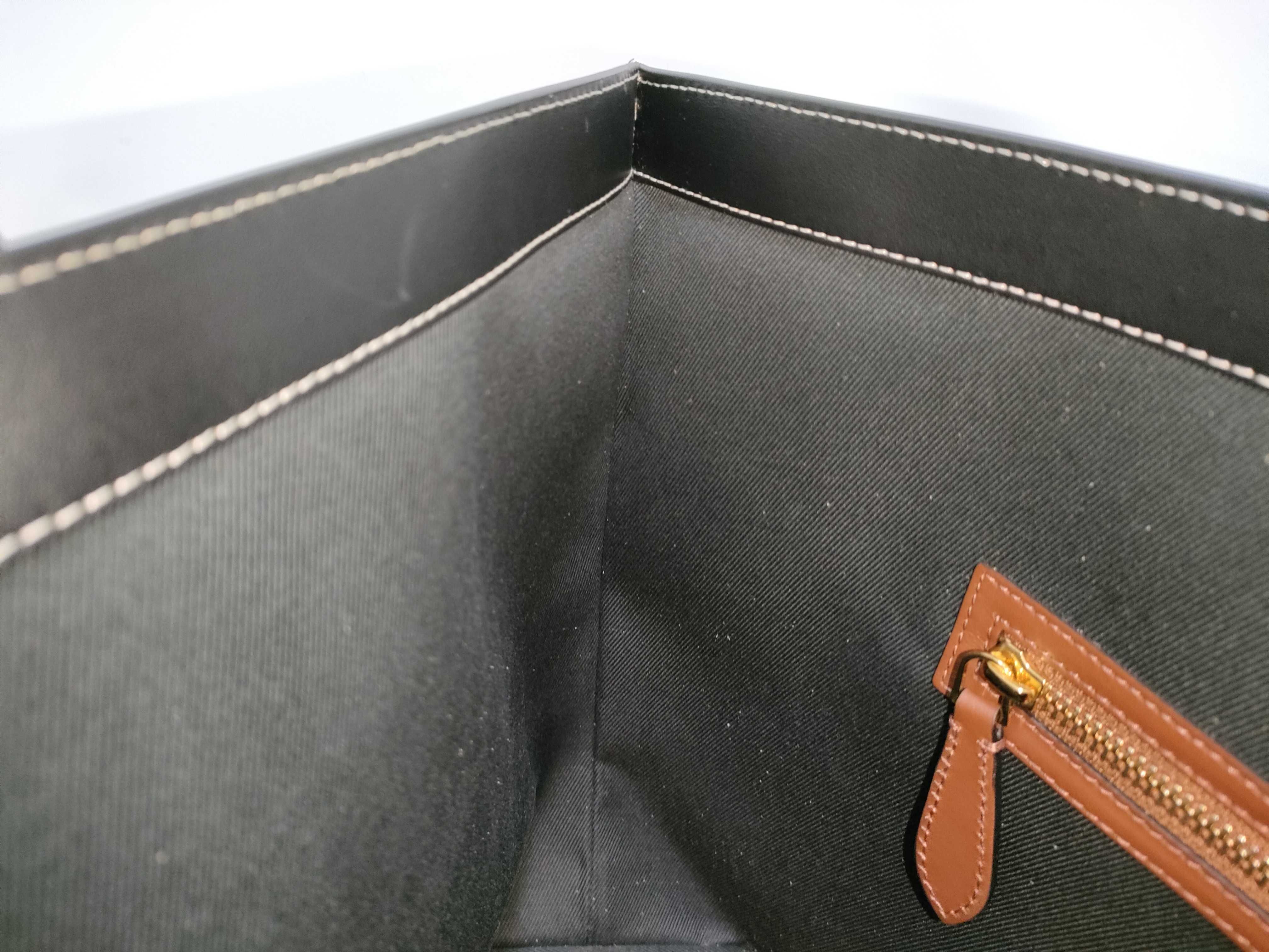 PVC x Leather Tote Bag, Brown Tote Bag — view 8