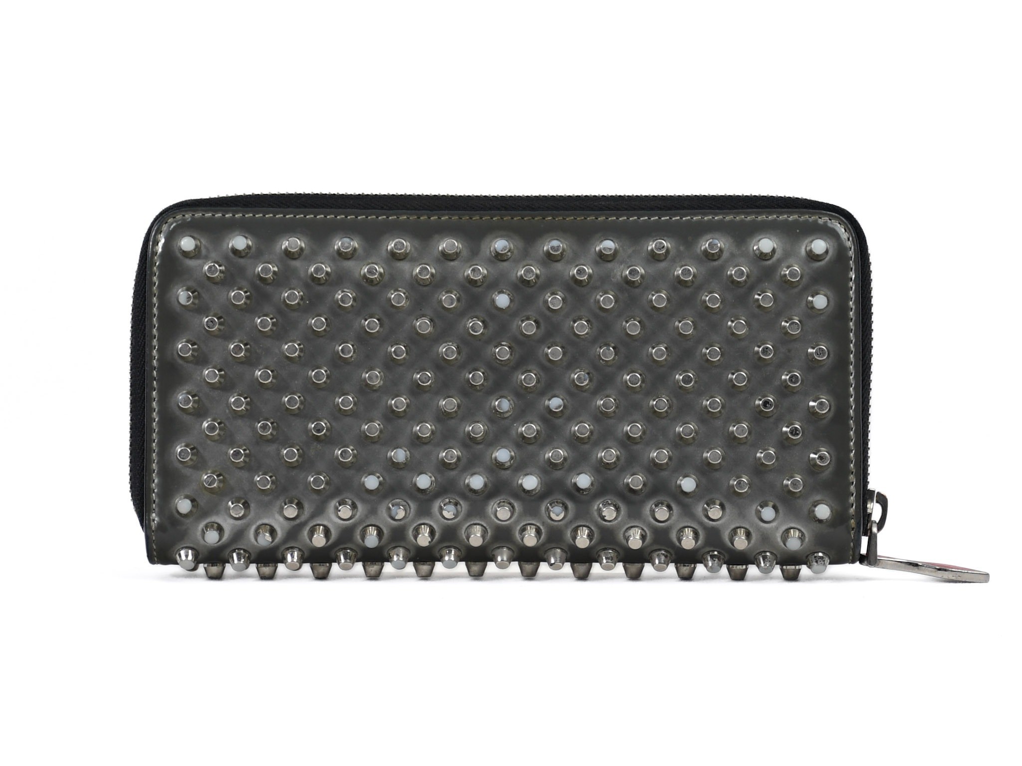 Comes with box and dust bag. Panettone round zipper wallet by Christian Louboutin. — view 2
