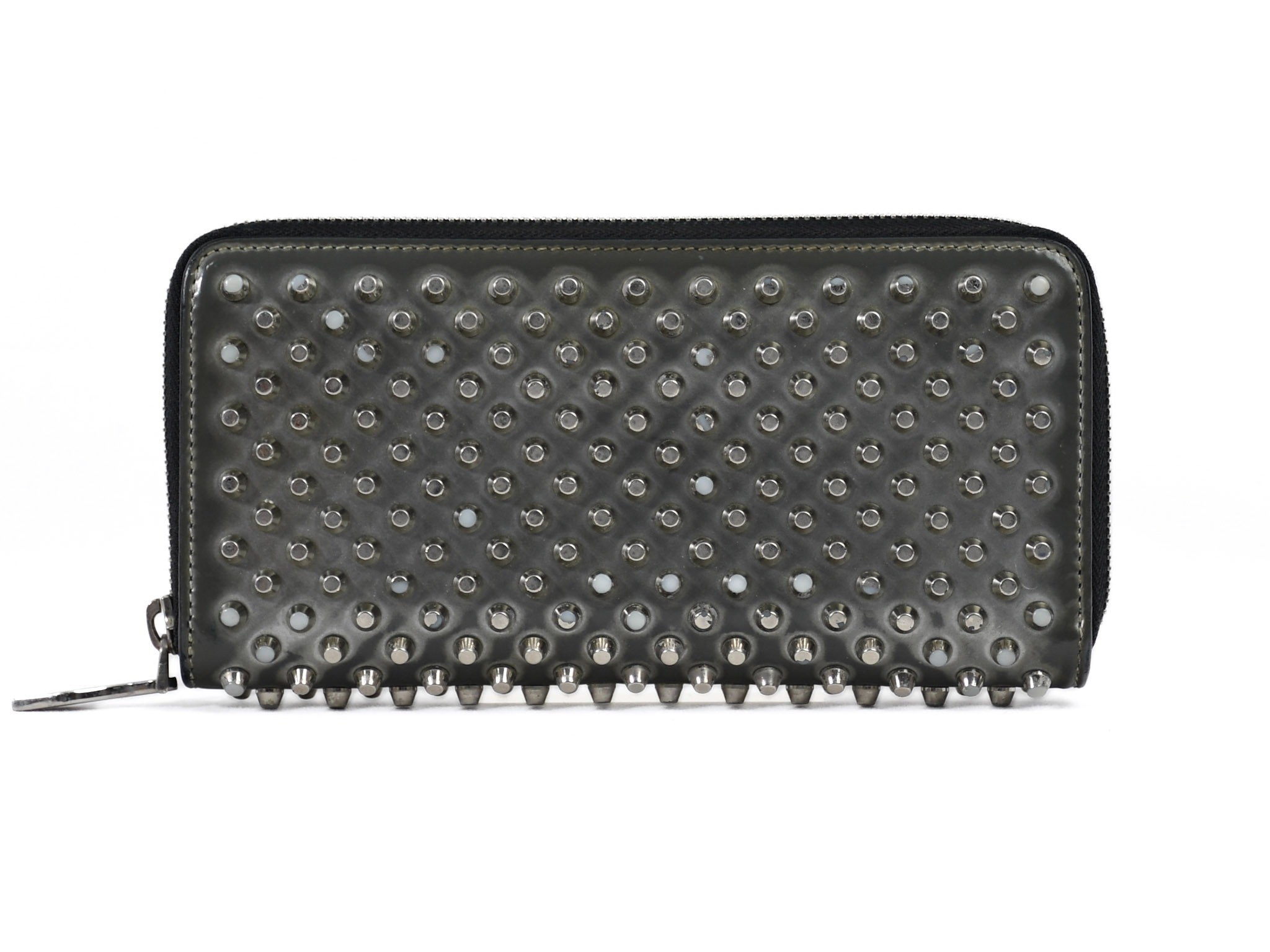 Comes with box and dust bag. Panettone round zipper wallet by Christian Louboutin. — view 3