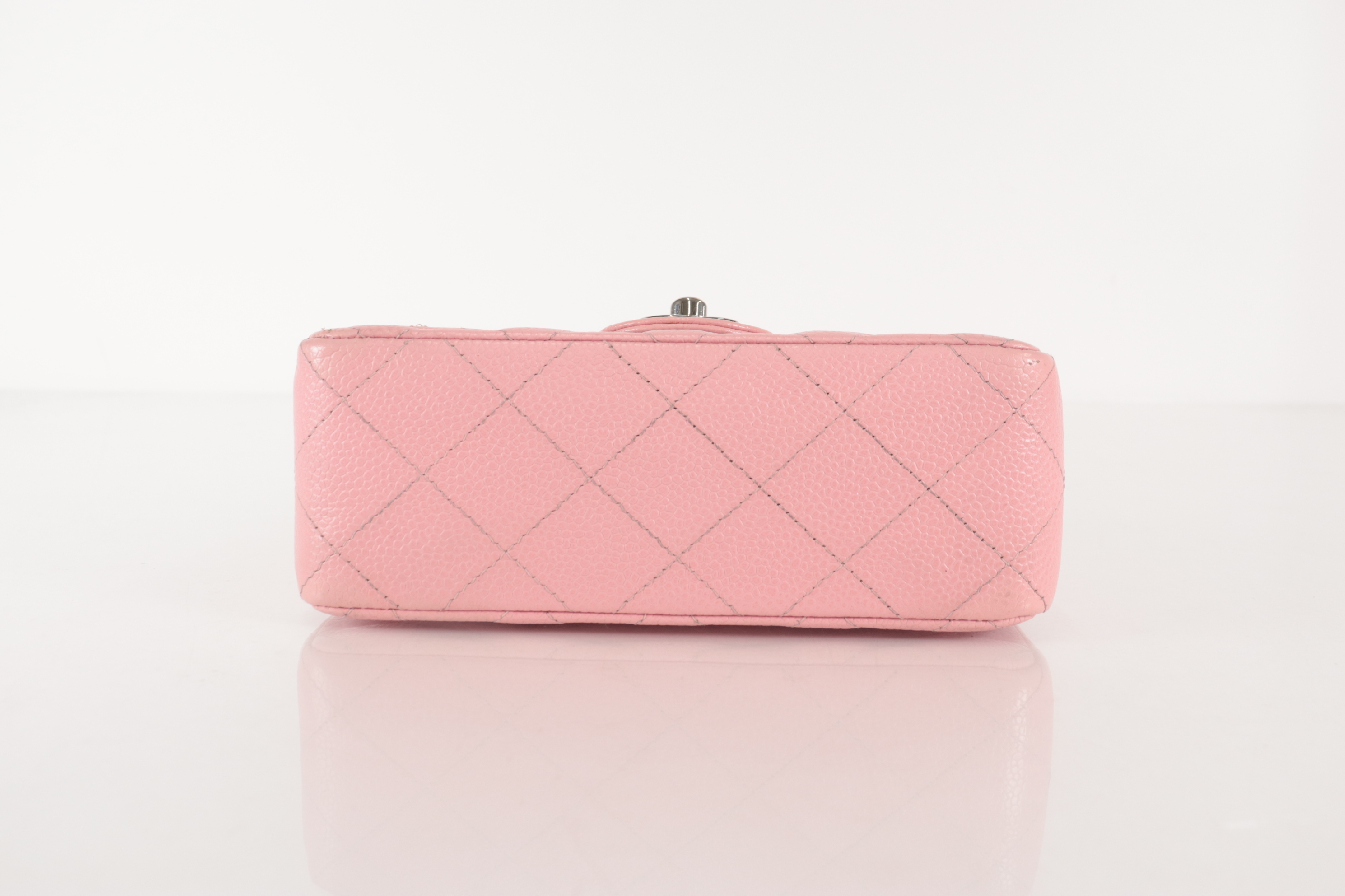 Minimato Caviar Chain Shoulder Bag, Silver Hardware, Pink, Series 8 (Shoulder Bag) — view 7