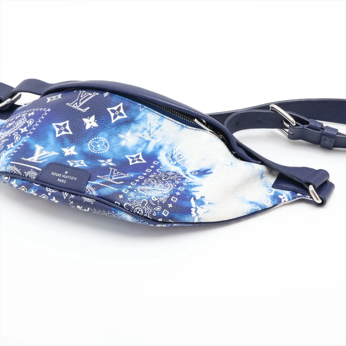 Monogram Bandana Discovery Bumbag PM M20587 Blue (RFID detected) — view 3
