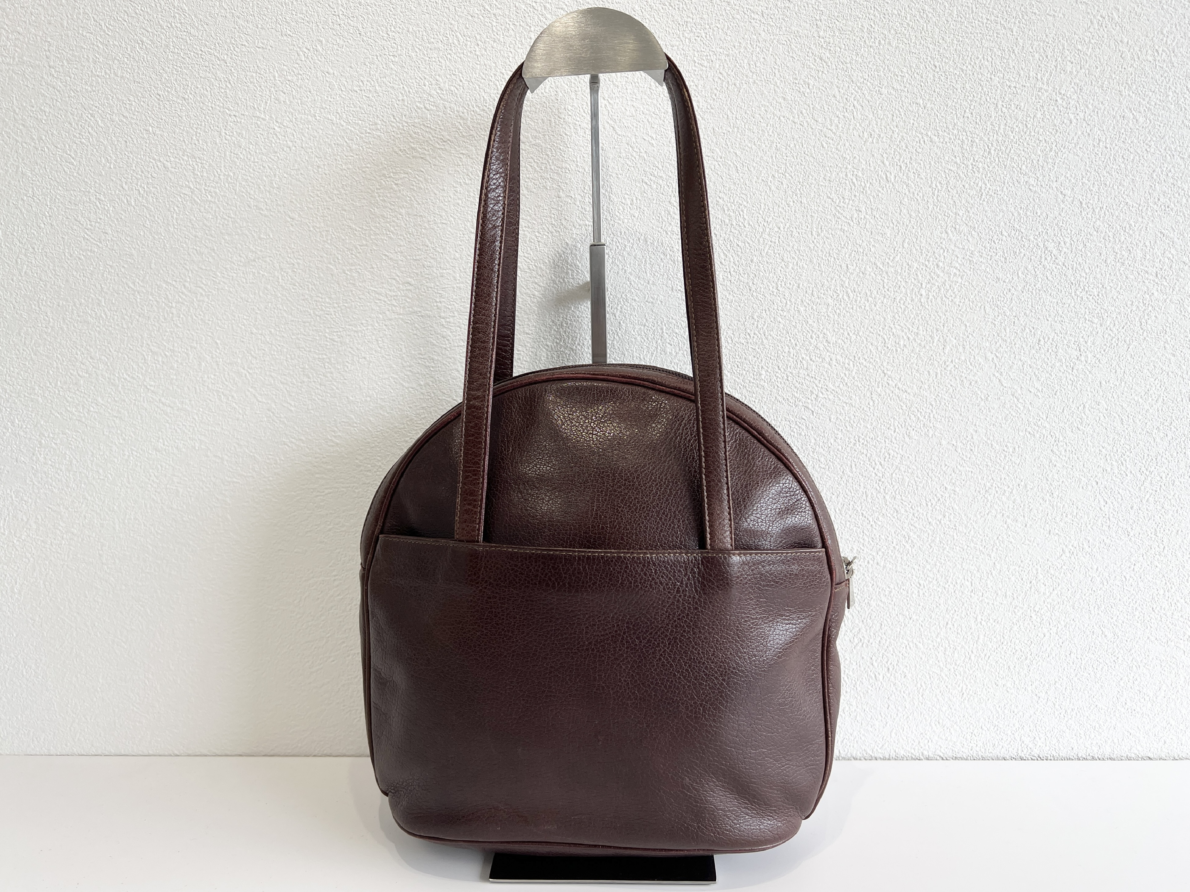 Vintage Leather Shoulder Bag Tote Bag — view 2