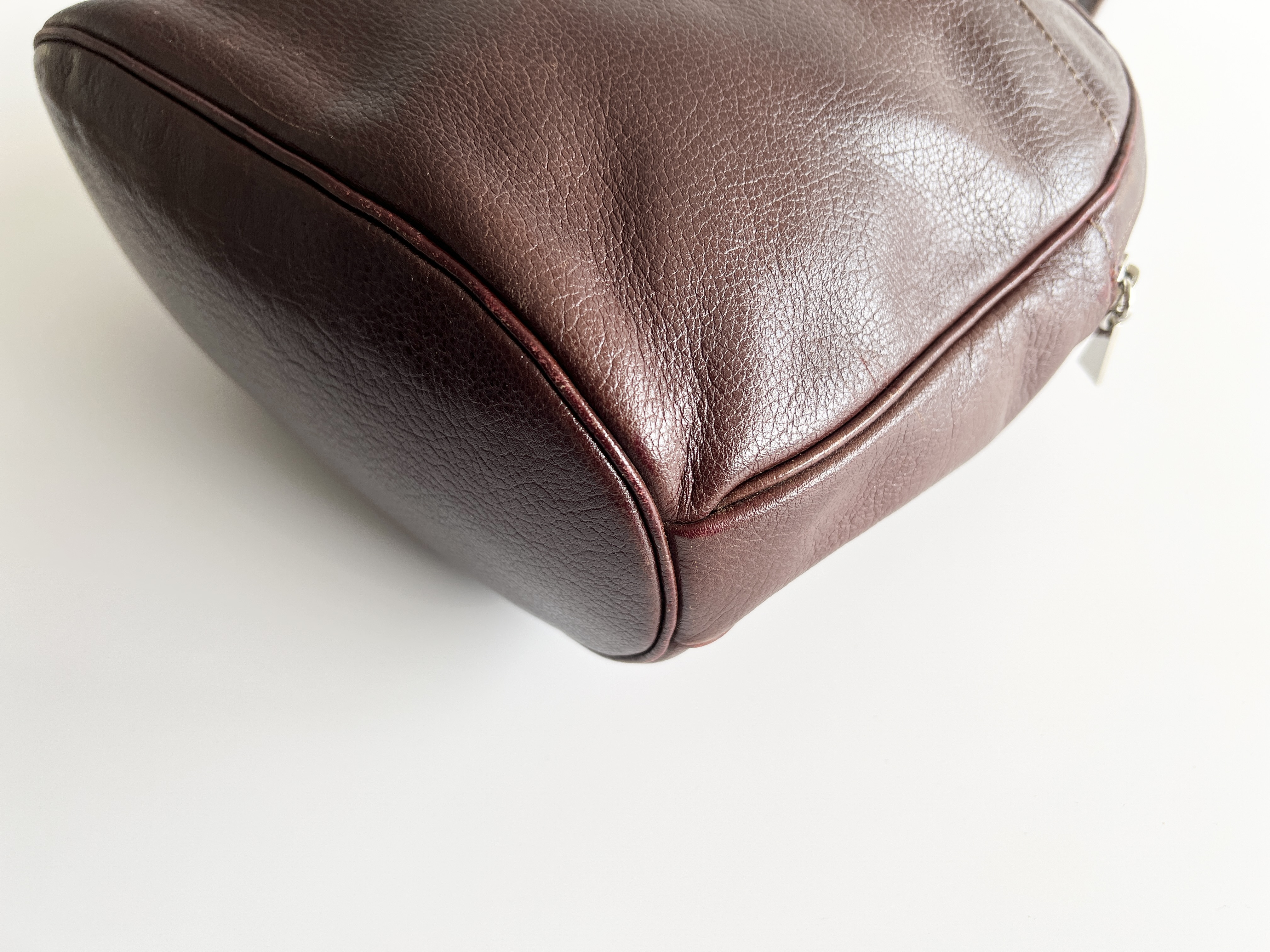 Vintage Leather Shoulder Bag Tote Bag — view 12