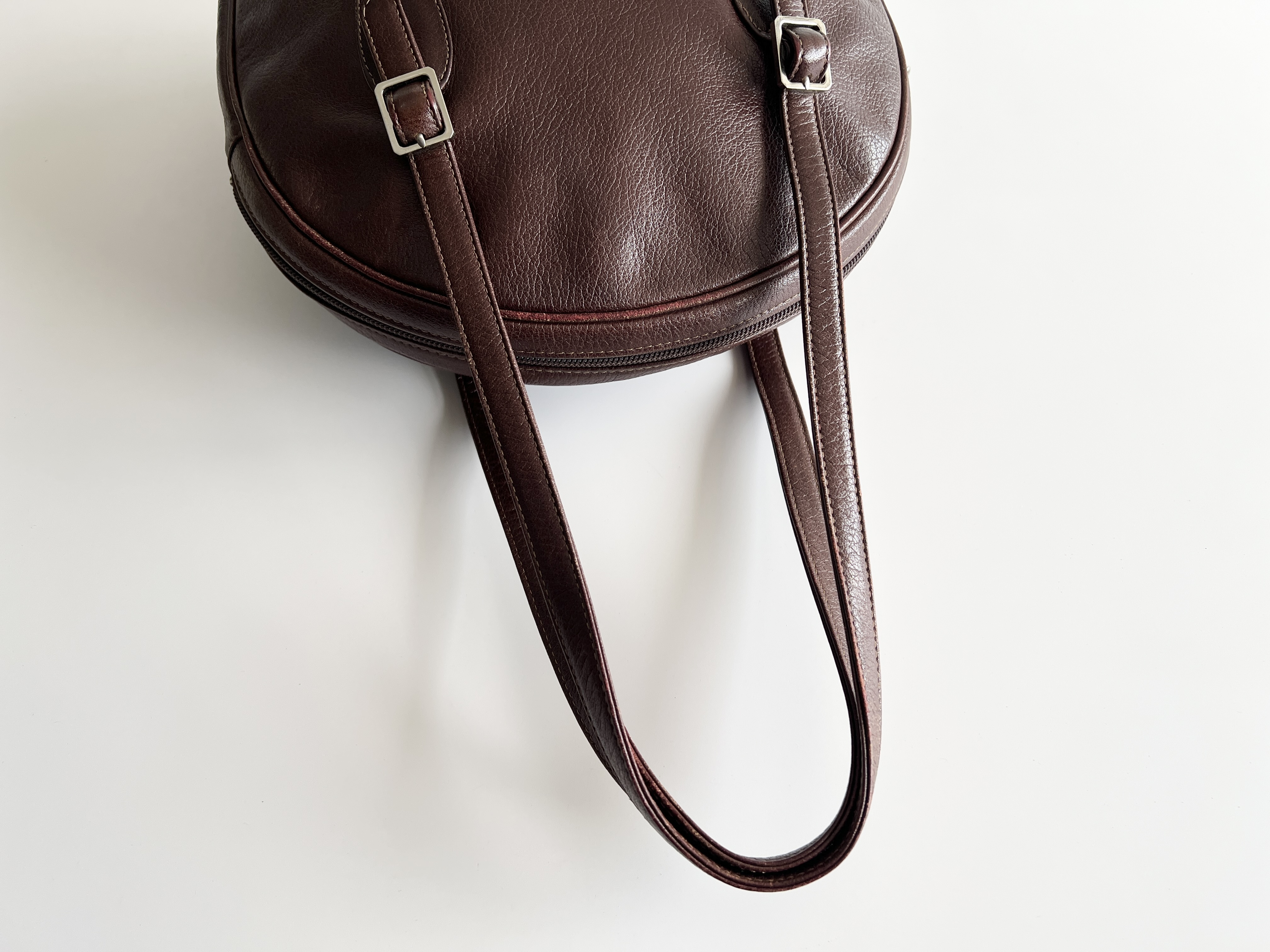 Vintage Leather Shoulder Bag Tote Bag — view 3