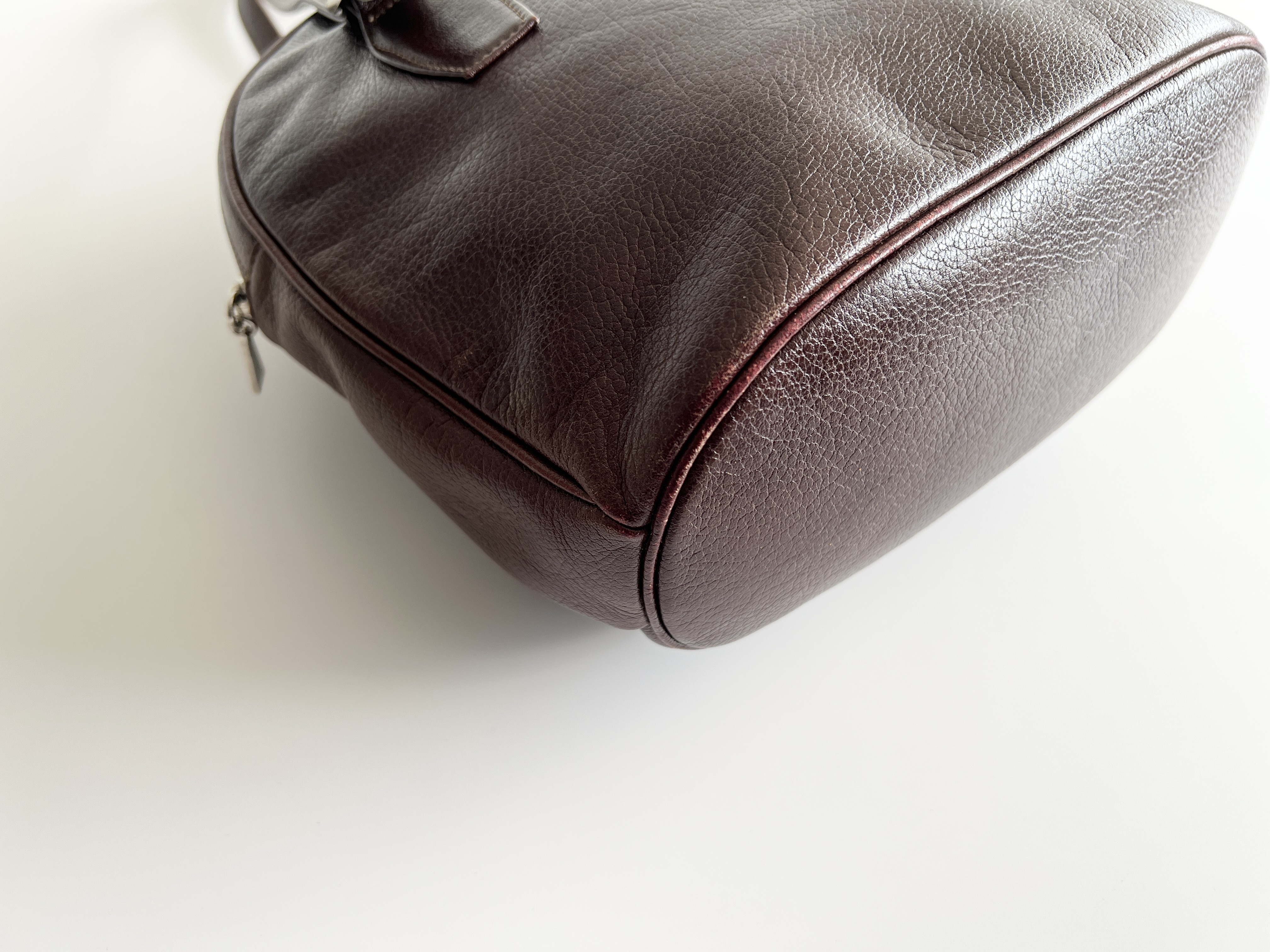 Vintage Leather Shoulder Bag Tote Bag — view 9