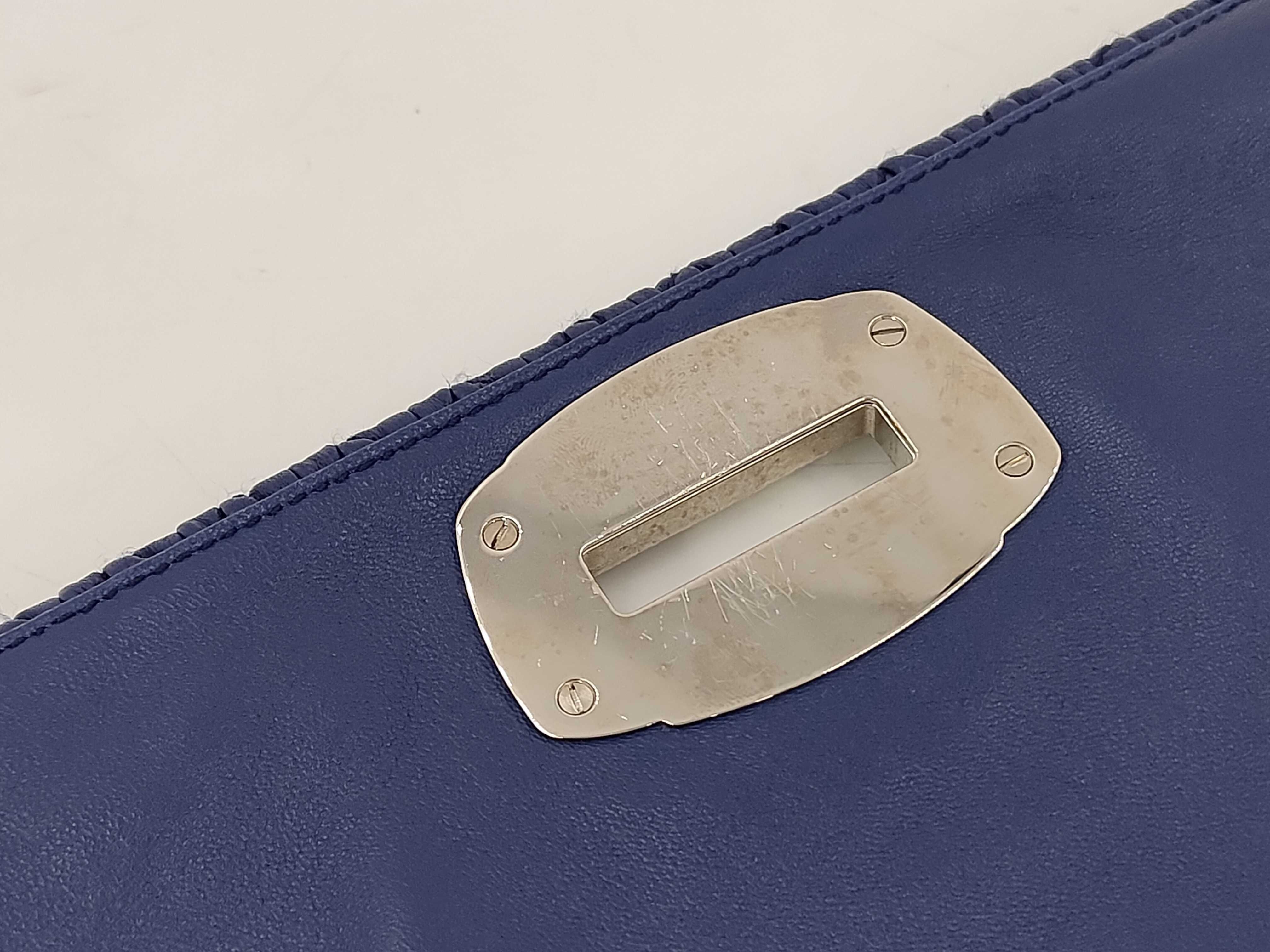 2-way bag, leather, blue, with embellishments, clutch bag. — view 11