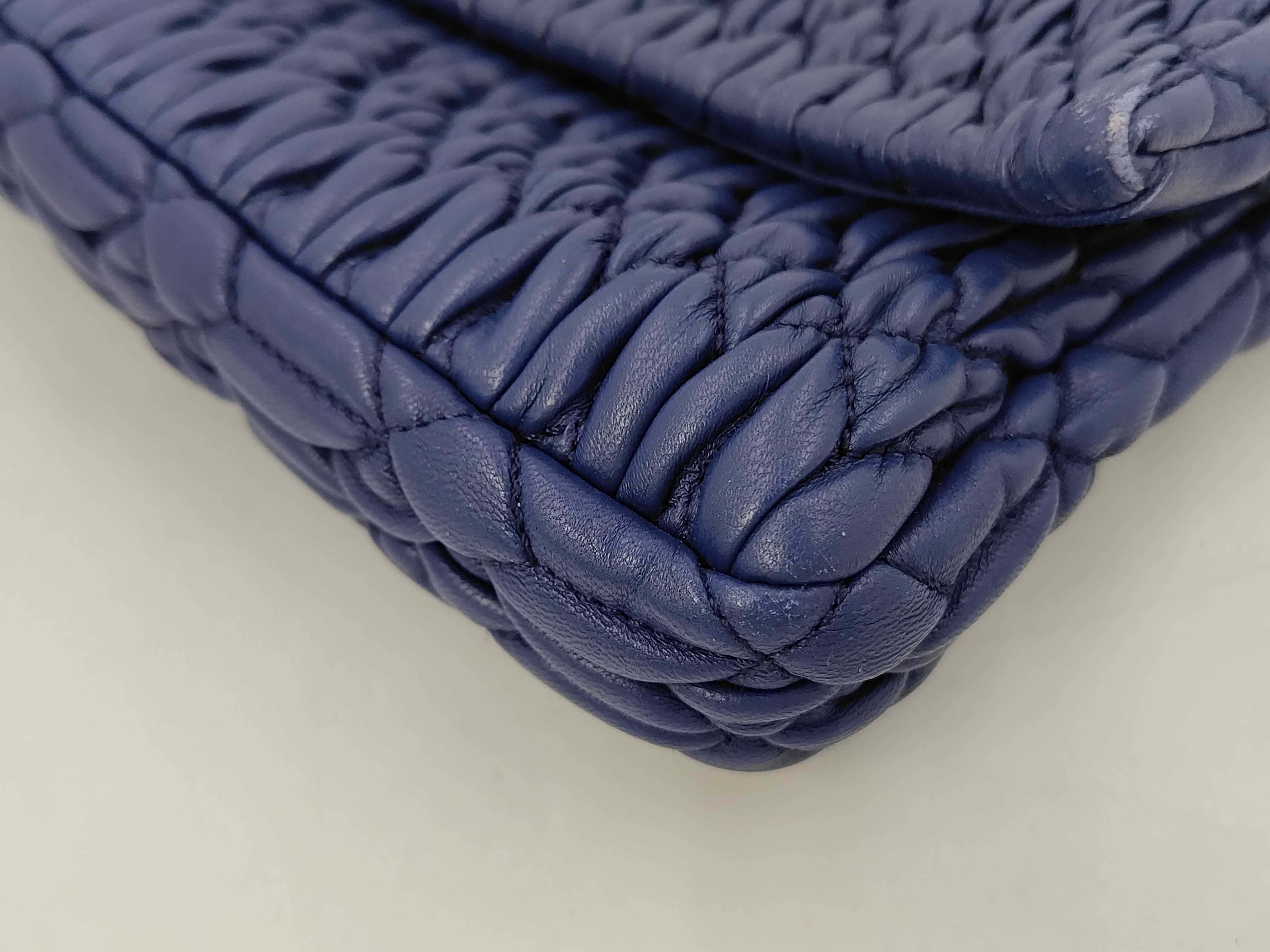 2-way bag, leather, blue, with embellishments, clutch bag. — view 4