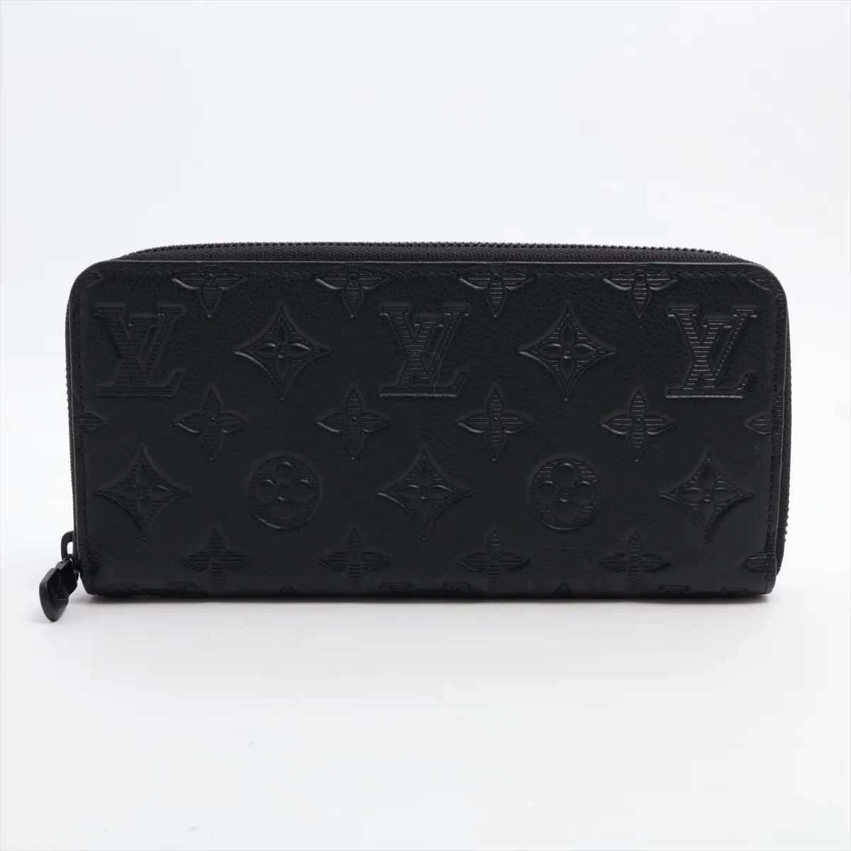Monogram Shadow Zippy Wallet Horizontal M80333 Black Round Zip Wallet (RFID detected)