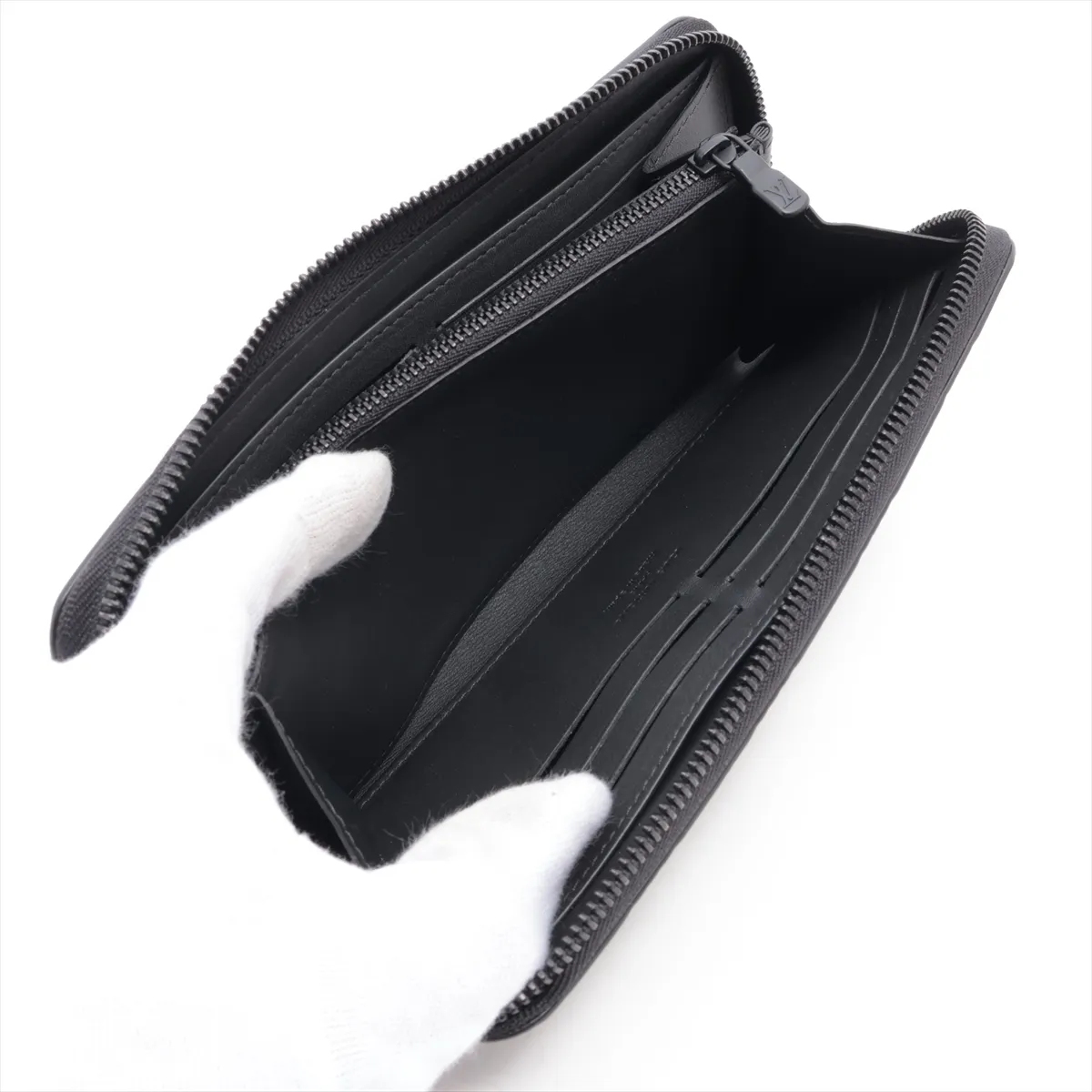 Monogram Shadow Zippy Wallet Horizontal M80333 Black Round Zip Wallet (RFID detected) — view 6