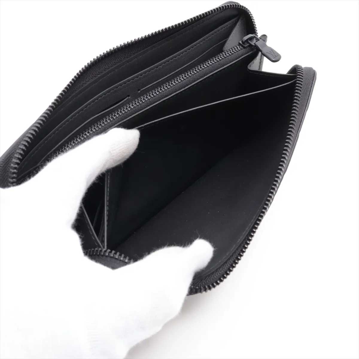 Monogram Shadow Zippy Wallet Horizontal M80333 Black Round Zip Wallet (RFID detected) — view 7