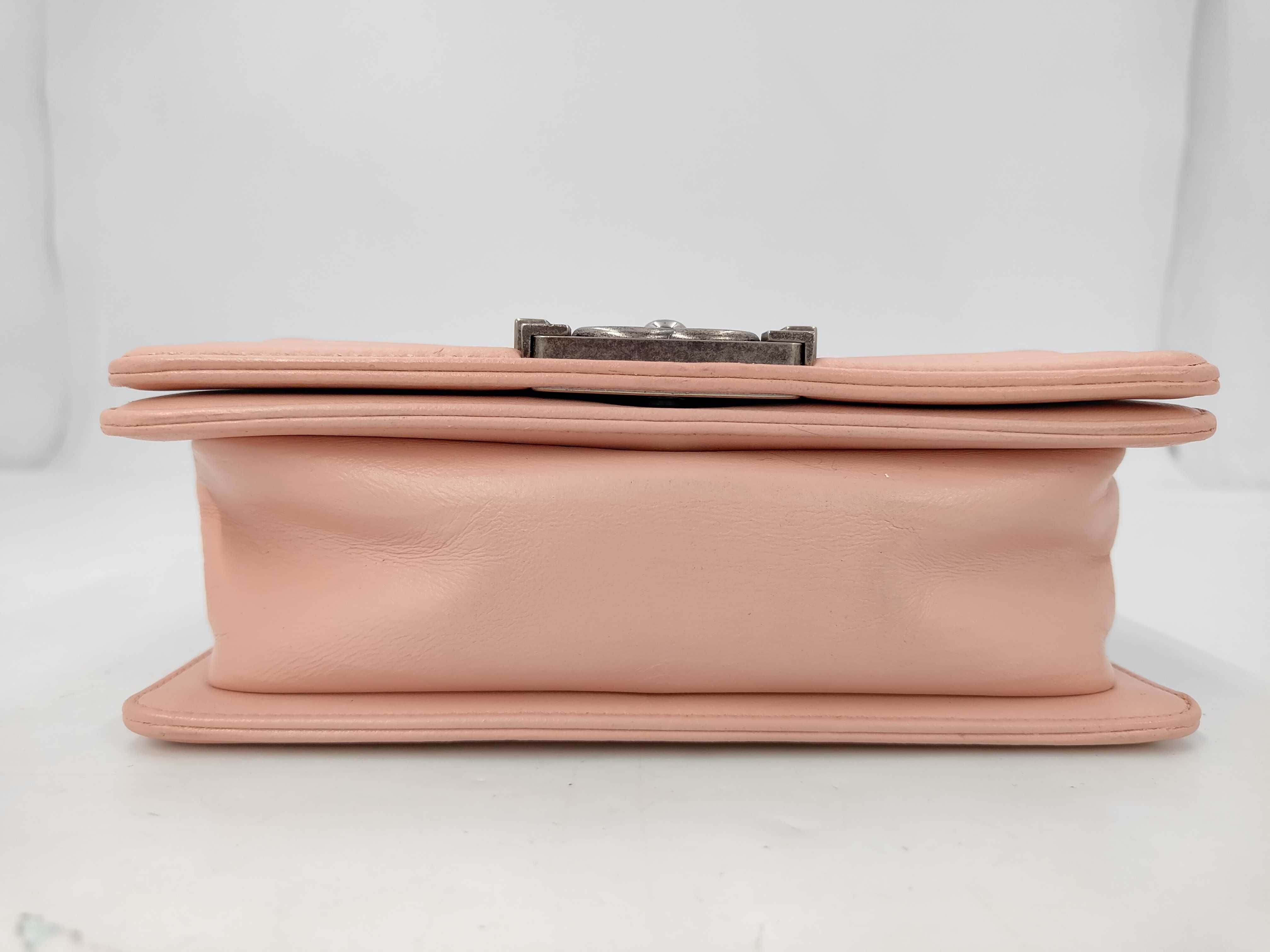 Boy Chanel Chain Shoulder Lambskin Shoulder Bag — view 3