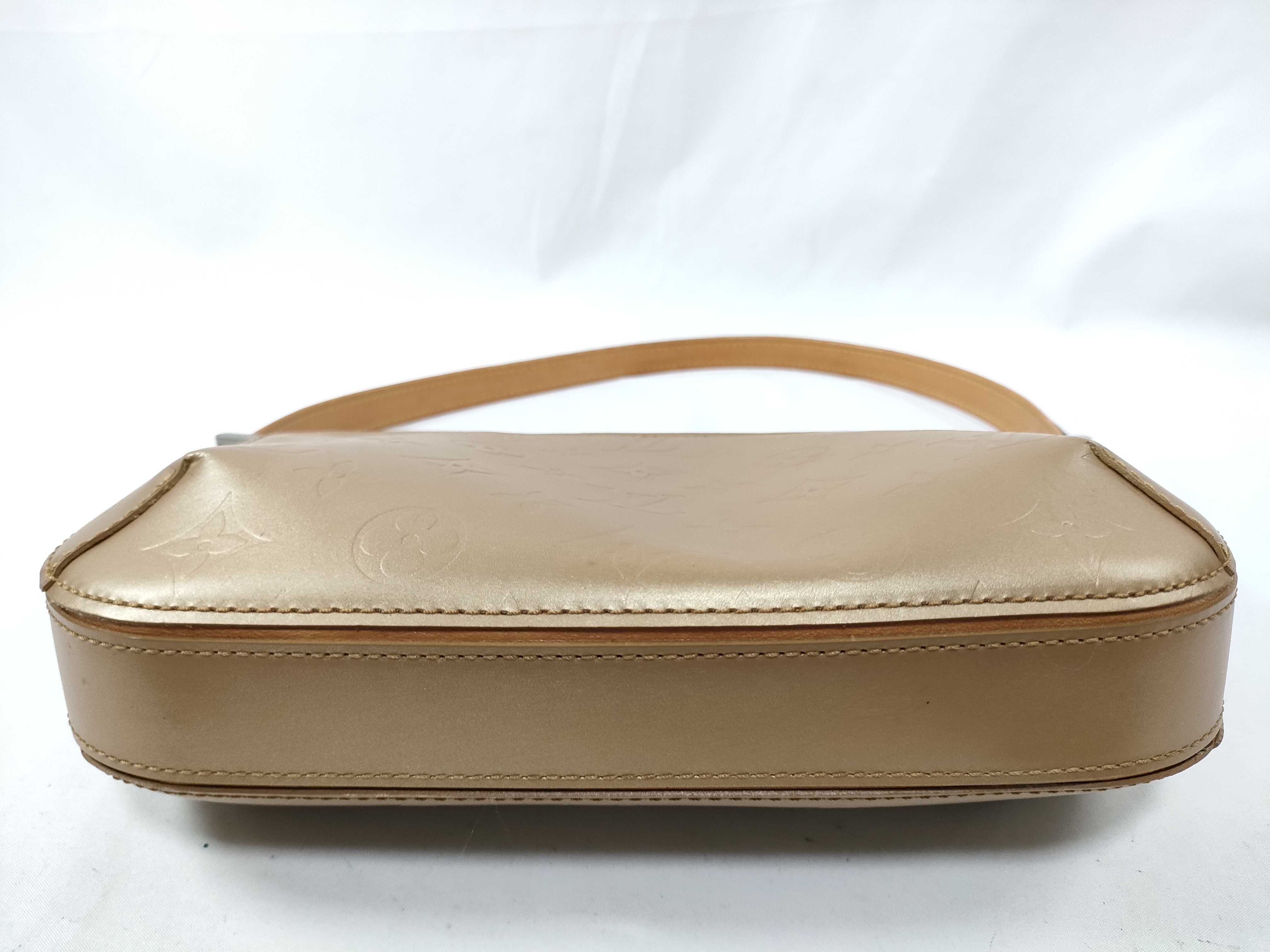 Vernis Gold Leather Monogram Matte Fowler Shoulder Bag — view 3