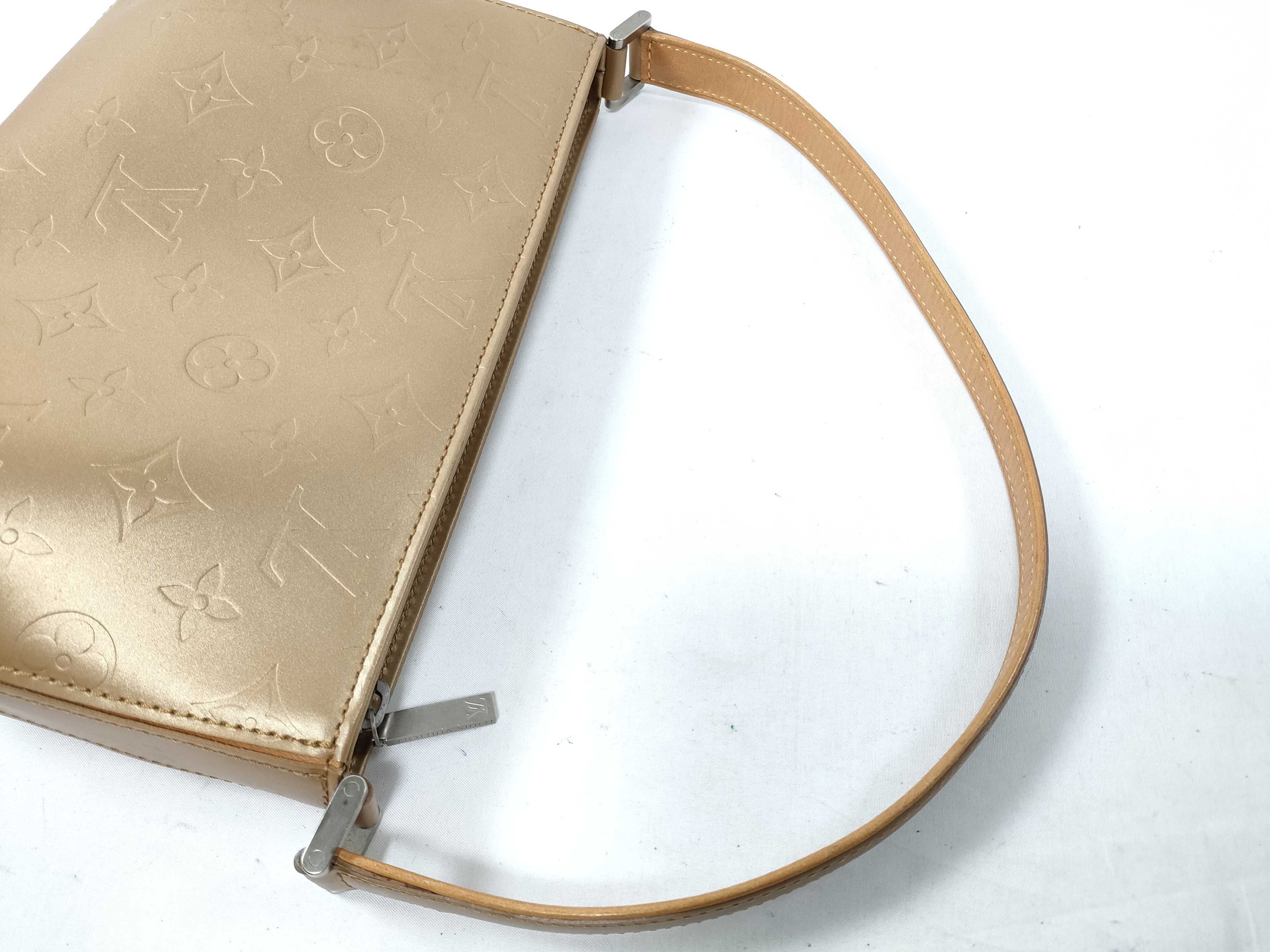 Vernis Gold Leather Monogram Matte Fowler Shoulder Bag — view 5